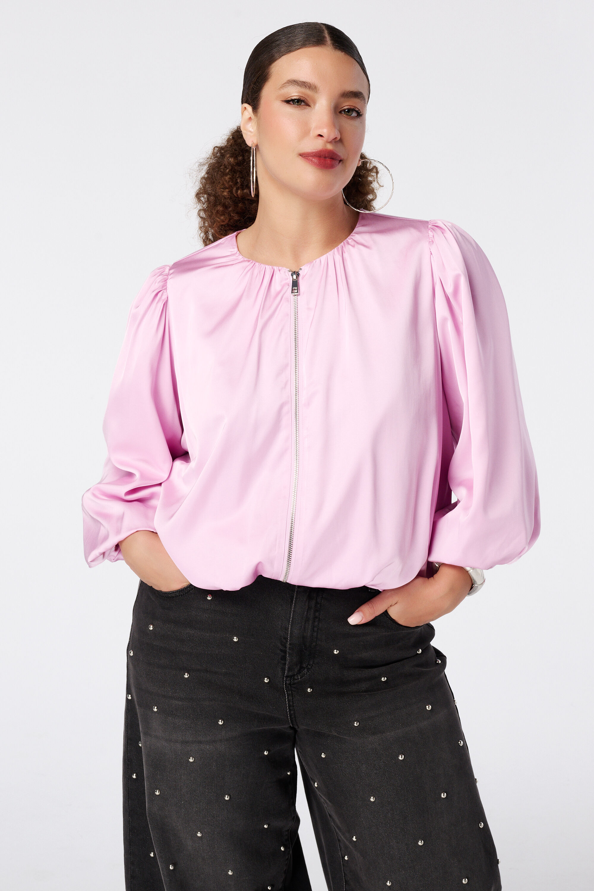 Veste &agrave; manches courtes bouffantes