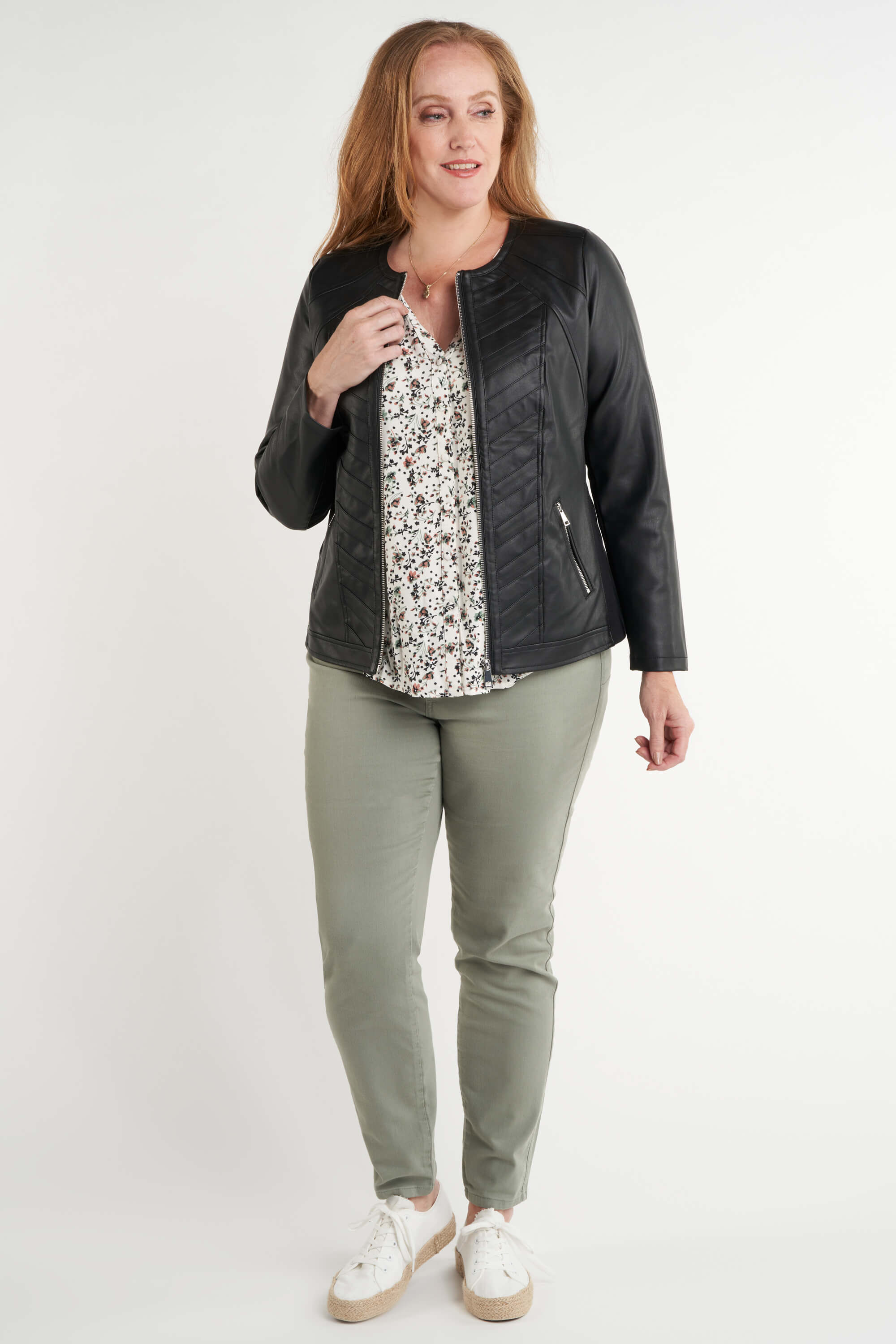 Veste motard en similicuir image number 3