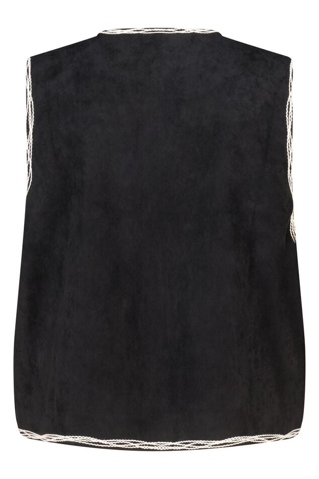 Gilet en suède avec broderies image number 2