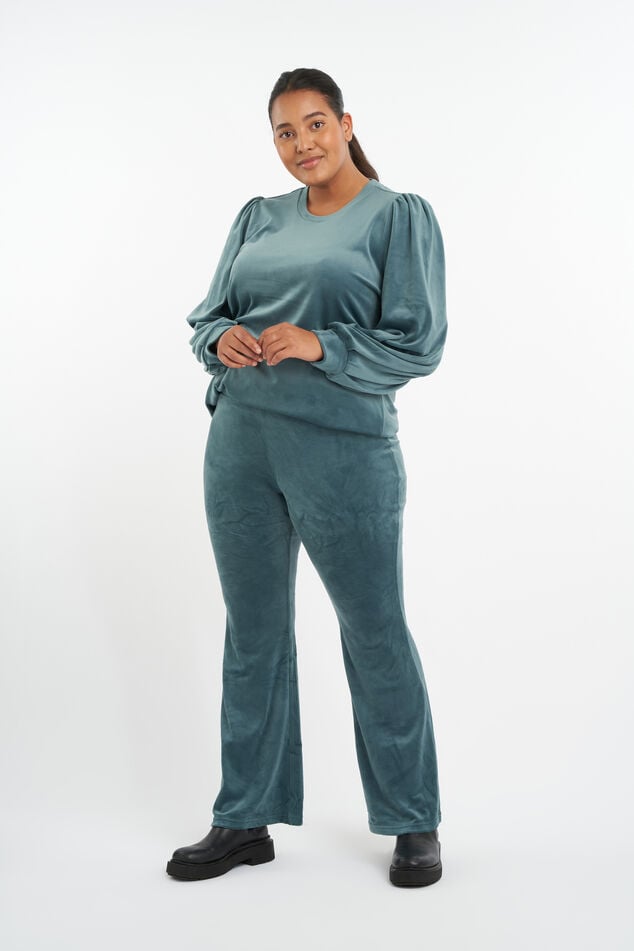 Legging évasé en velours image number 4