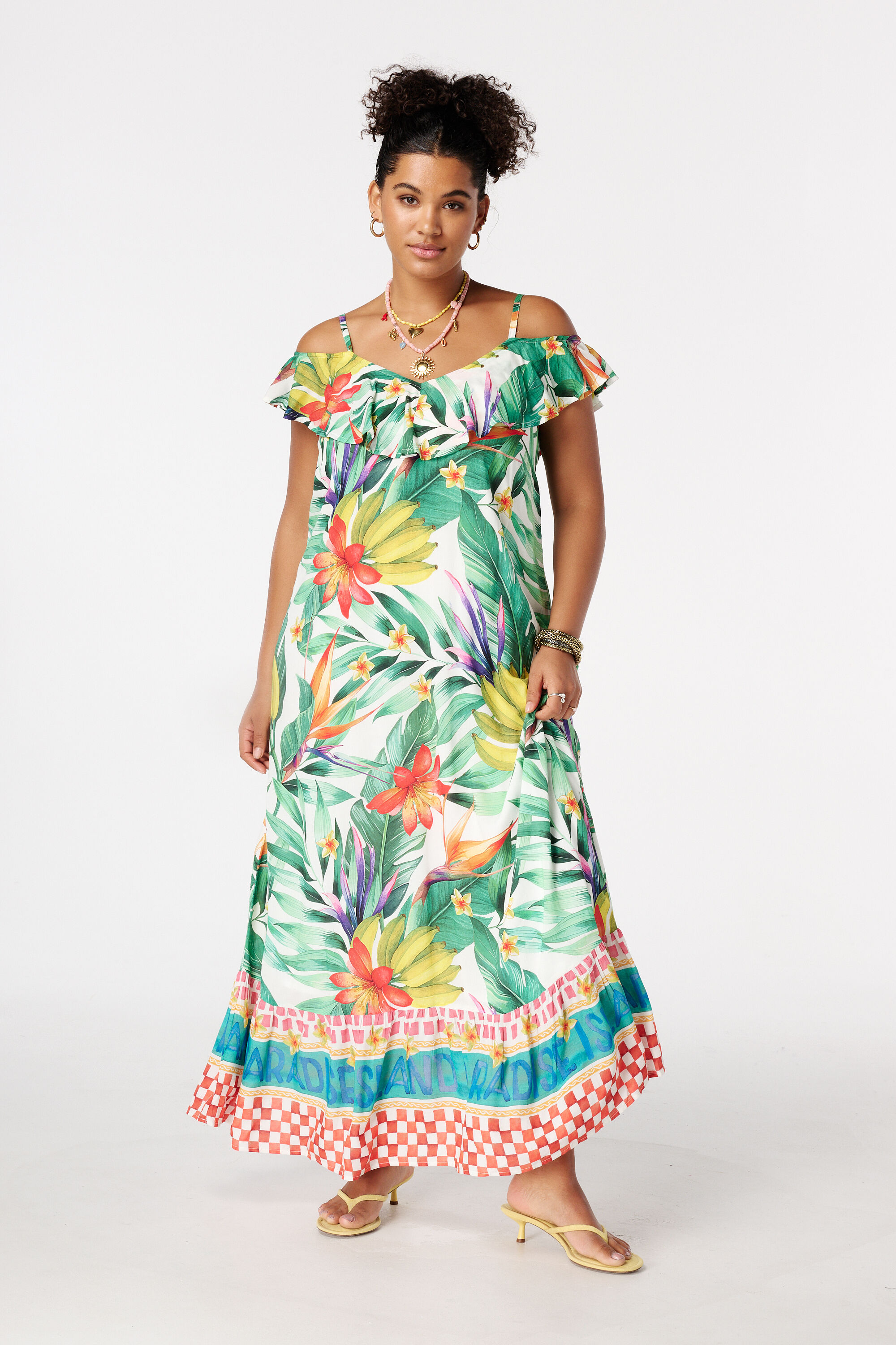 Robe longue &agrave; manches courtes image number 5