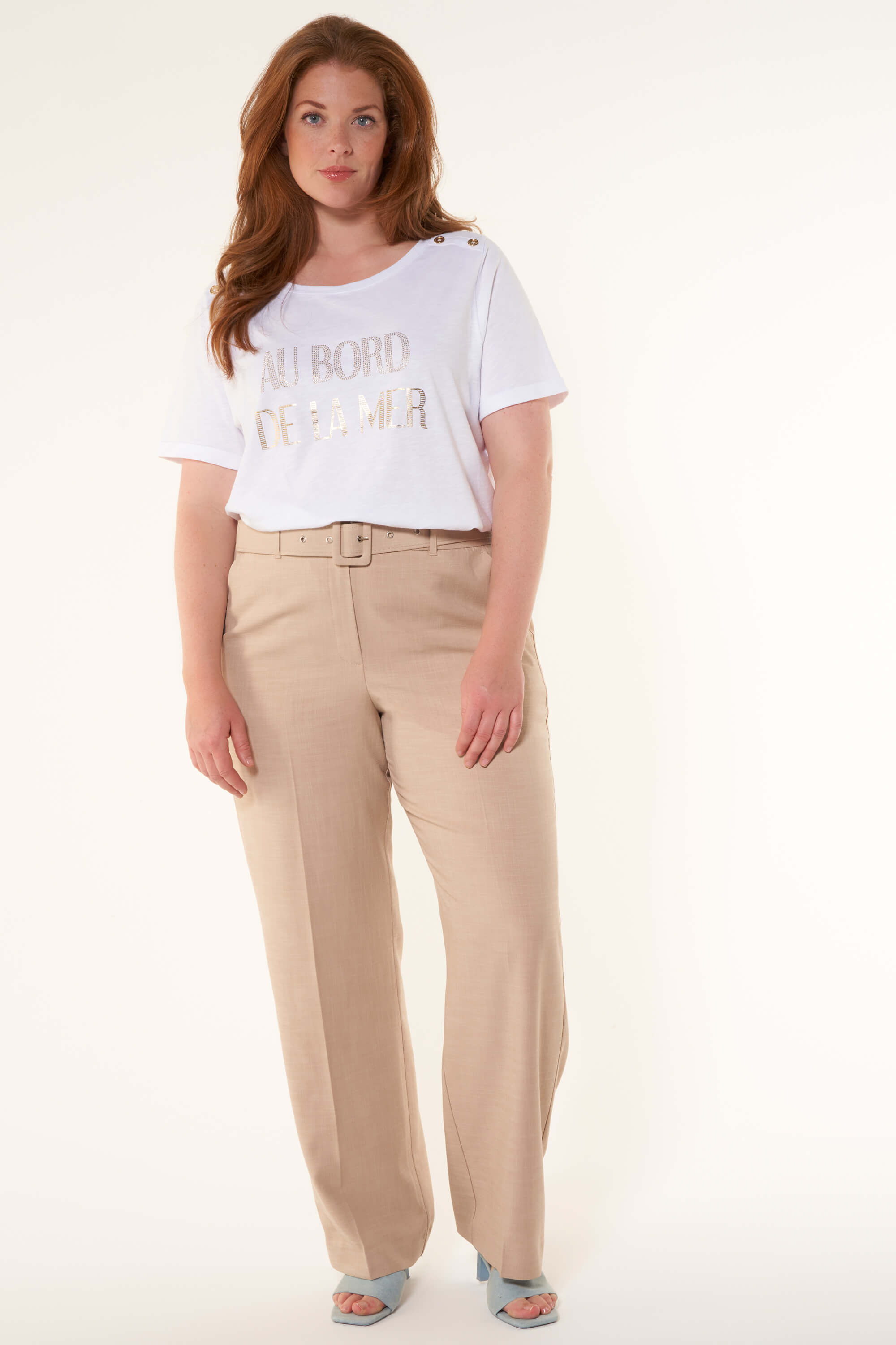 Pantalon avec ceinture top femme