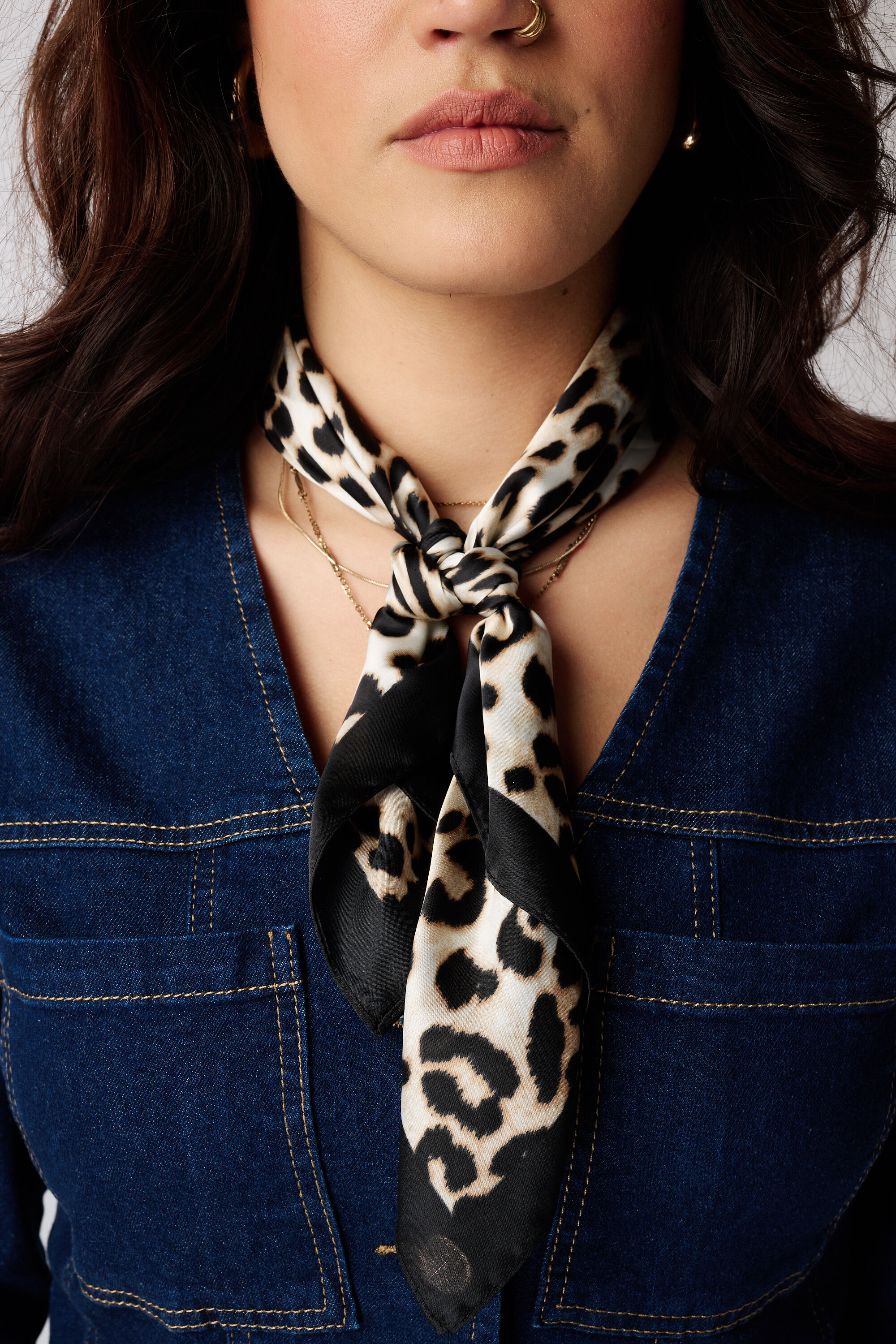 Foulard bandana &agrave; imprim&eacute; animalier image number 1