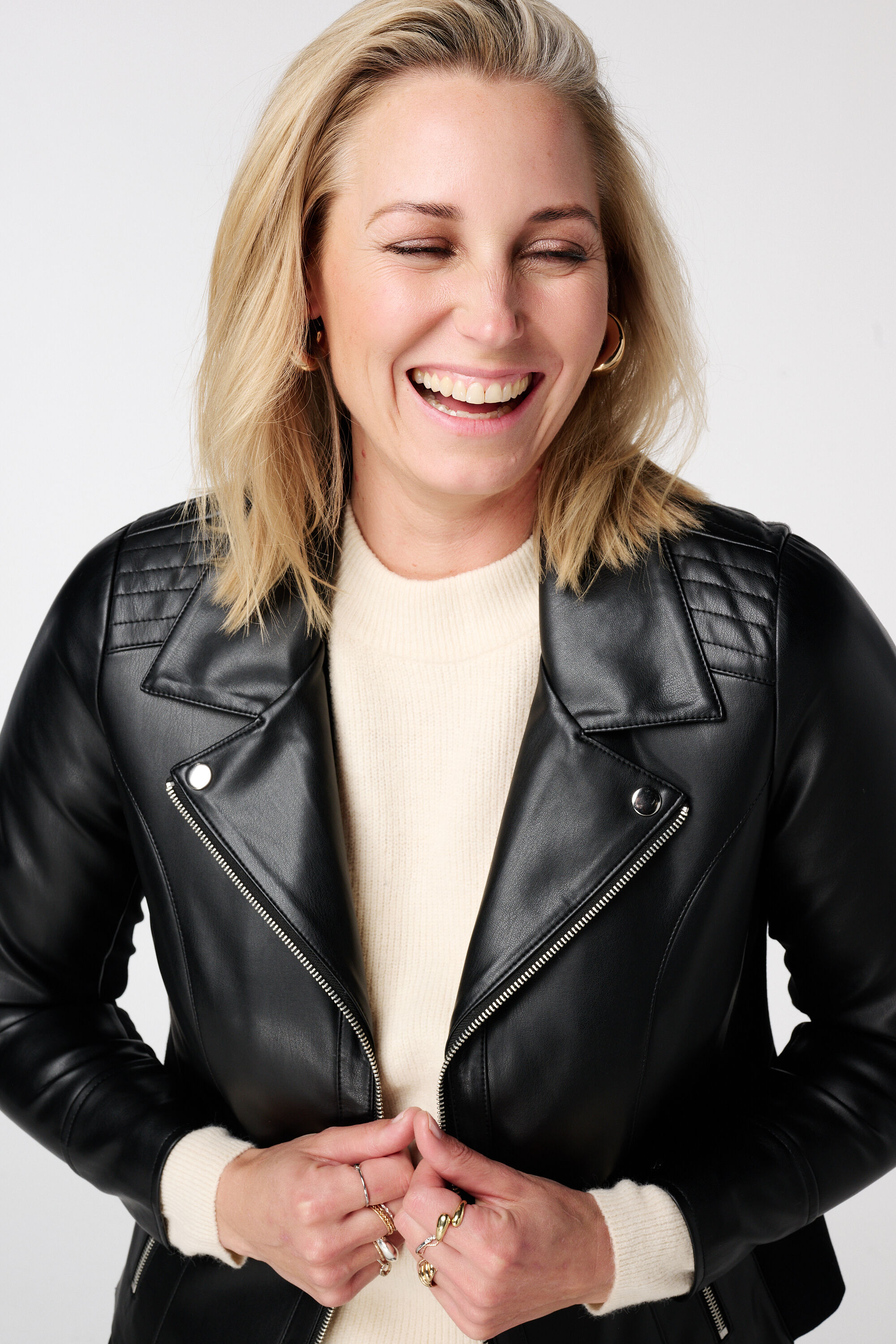 Veste biker en similicuir image number 4