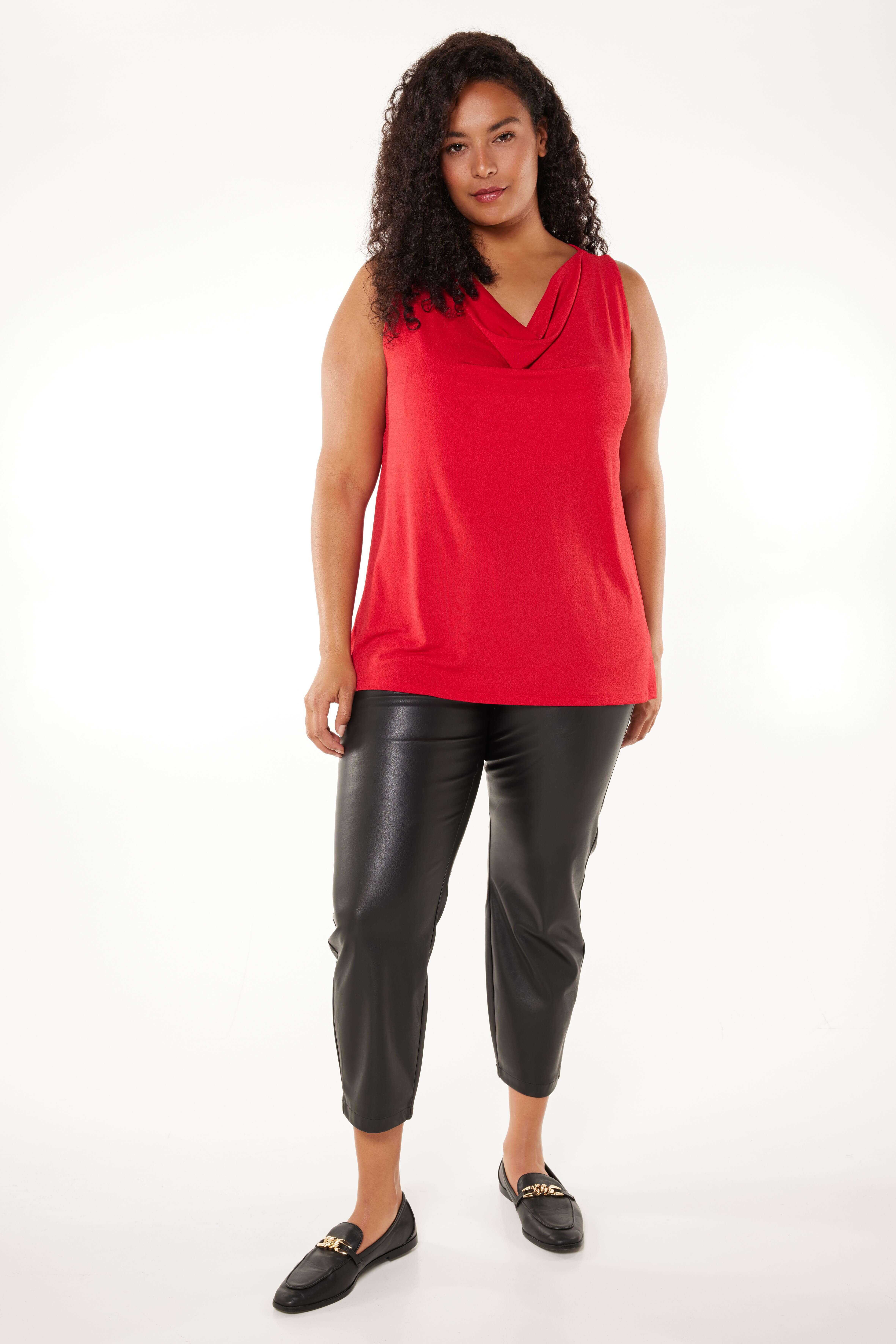 Haut portefeuille &agrave; l&rsquo;encolure avec effet cascade image number 5