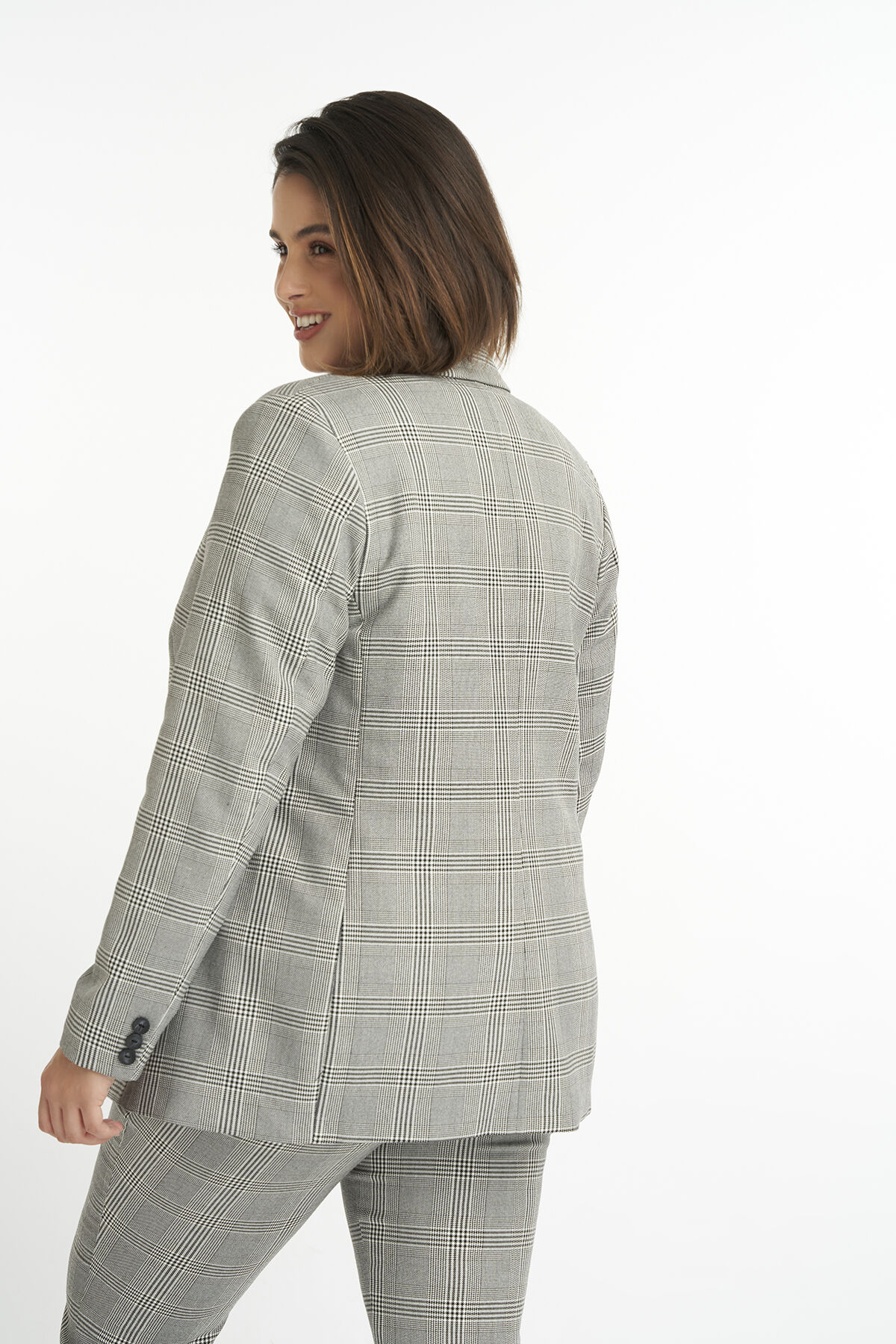 Blazer &agrave; carreaux image number 3