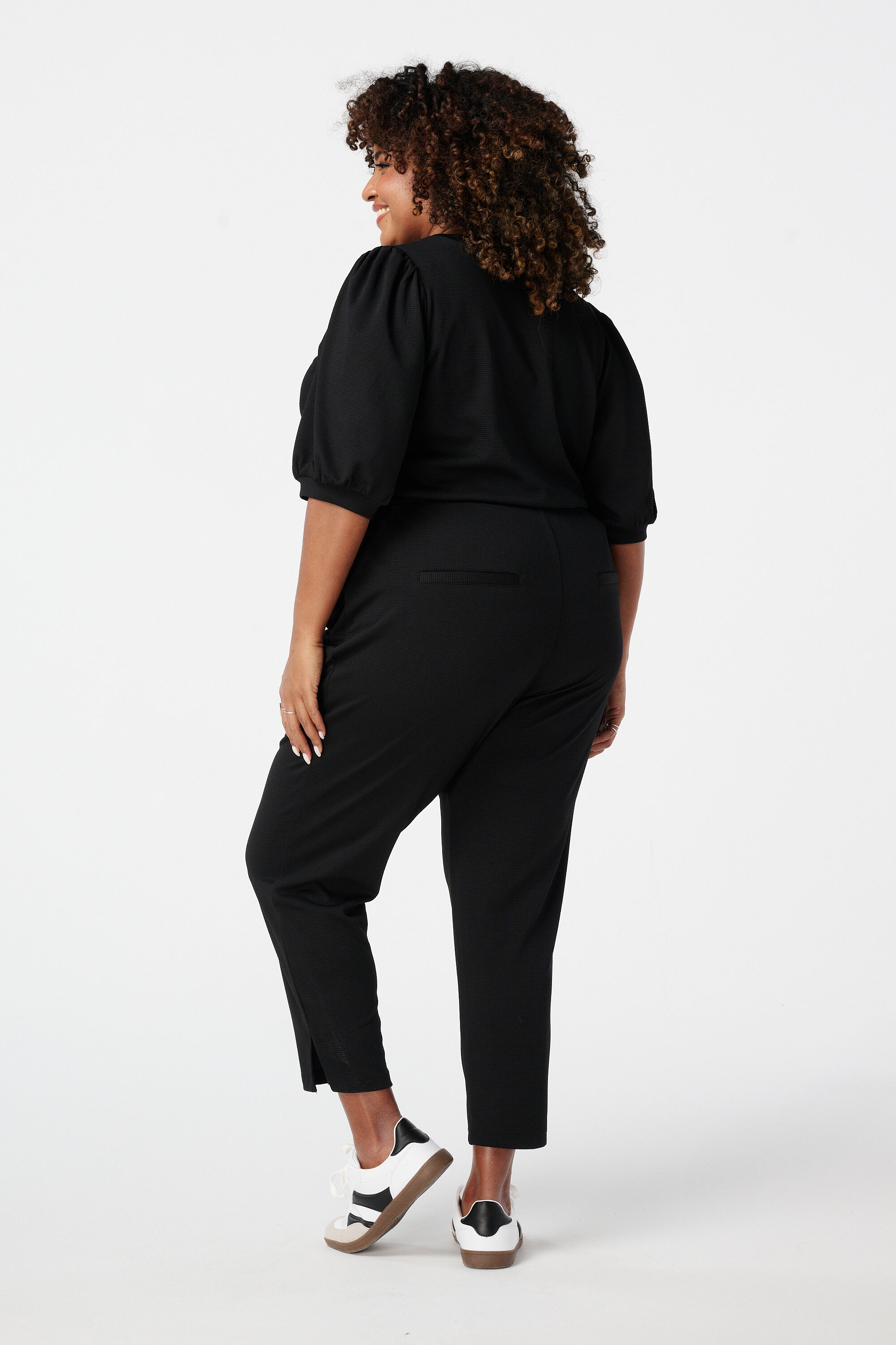 Pantalon avec taille &eacute;lastique image number 3