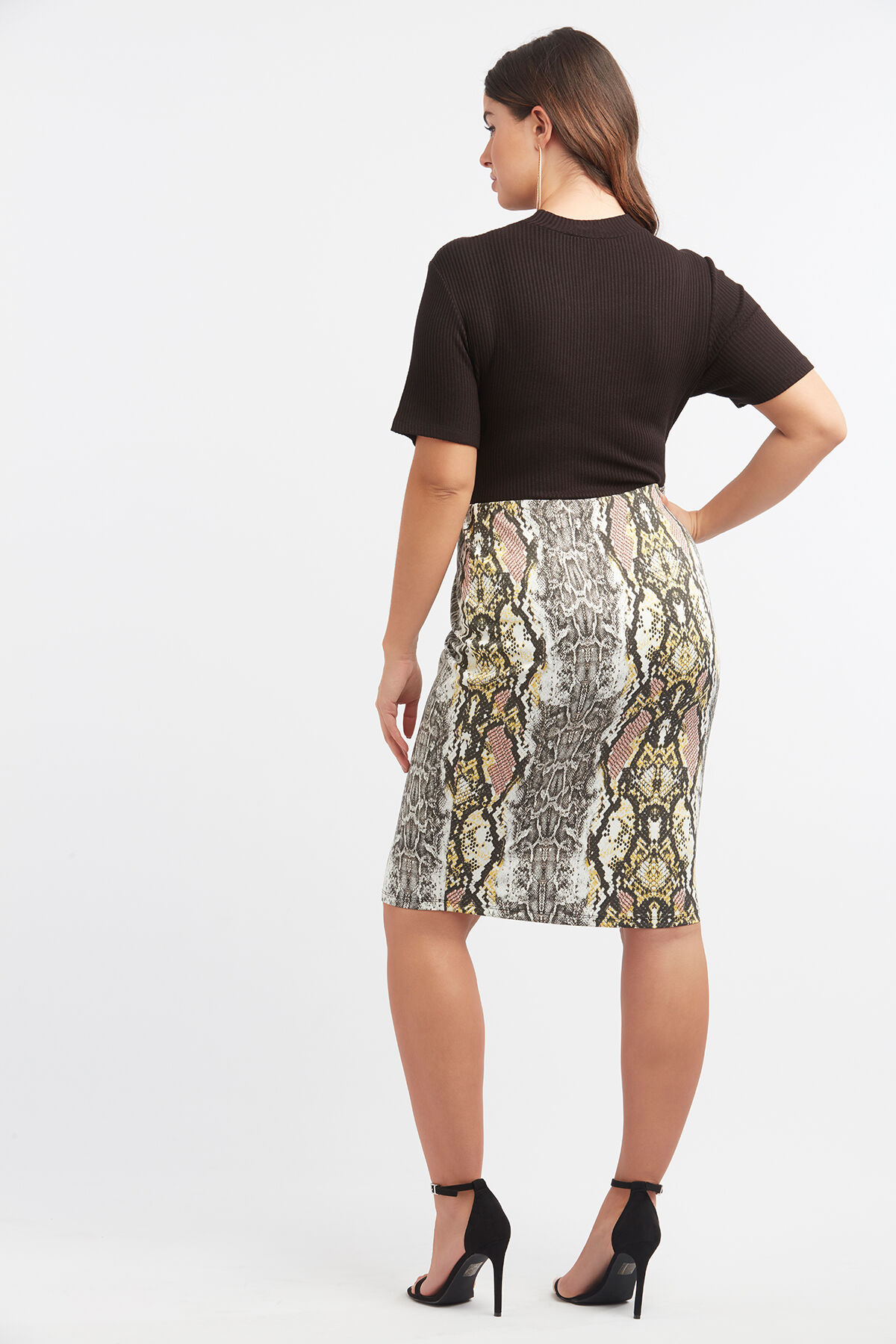 Jupe crayon &agrave; imprim&eacute; serpent image number 4