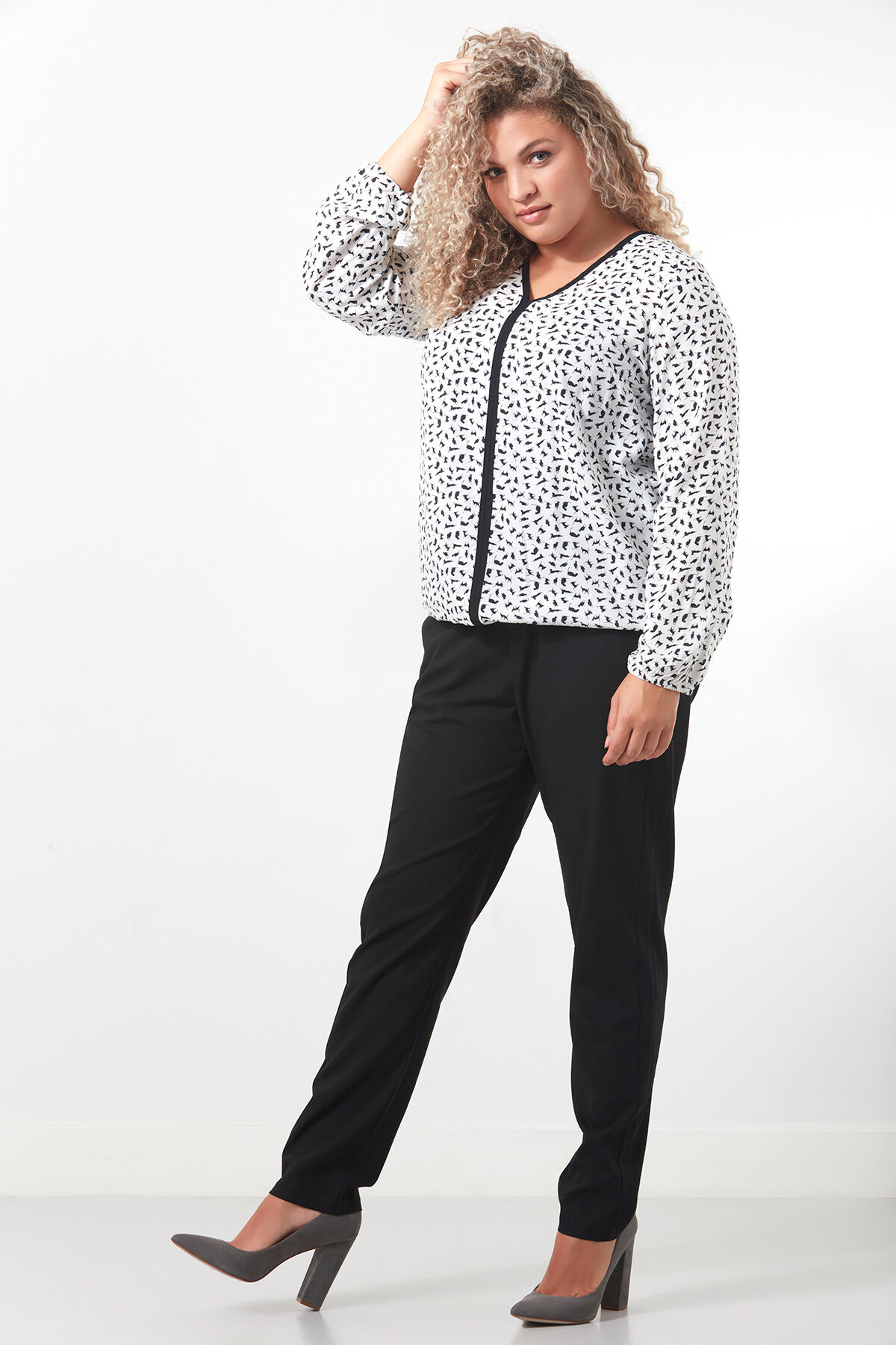 Chemisier avec impression chat image number 3