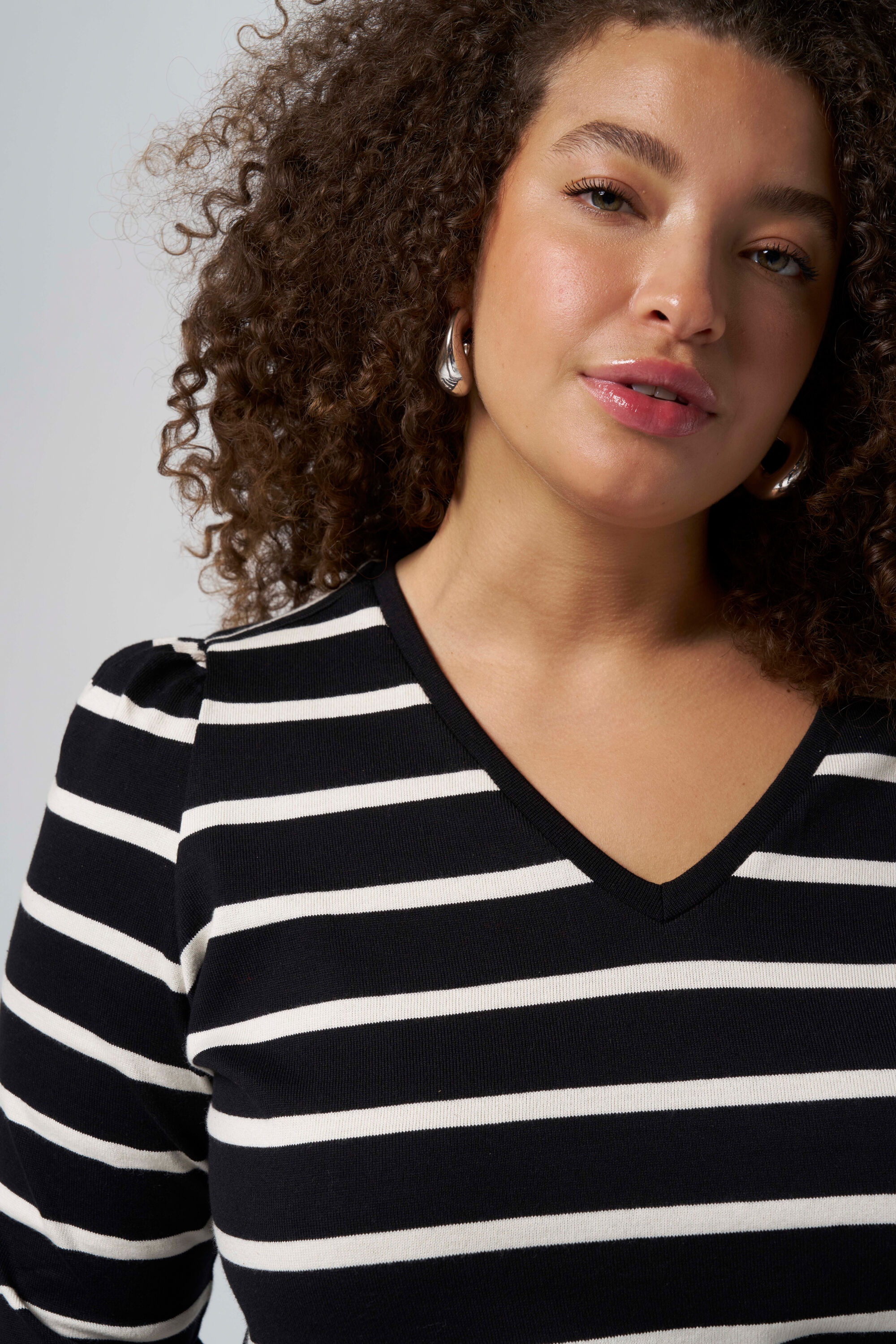 Haut long &agrave; rayures image number 4