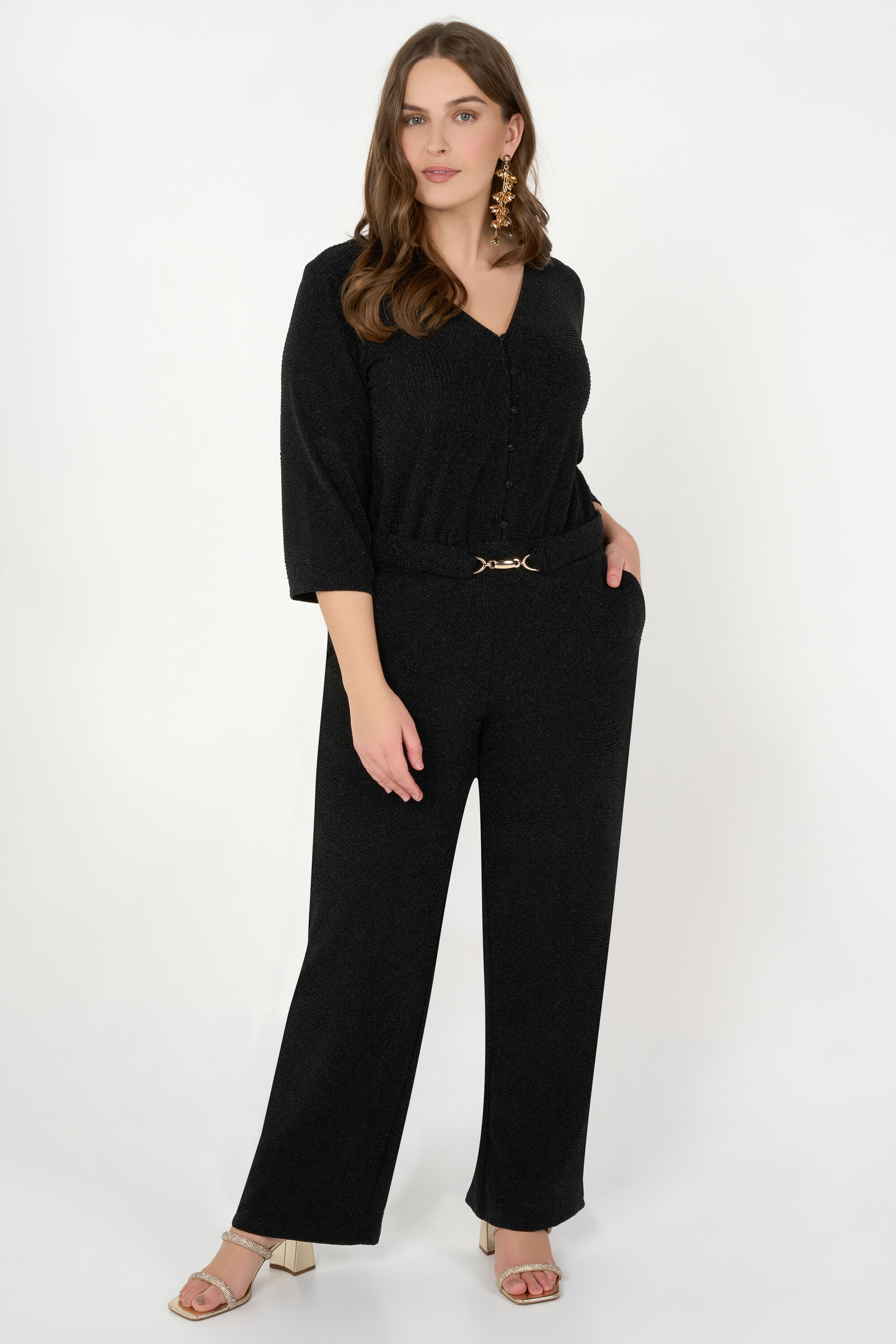 Combinaison avec tissu paillet&eacute; image number 6