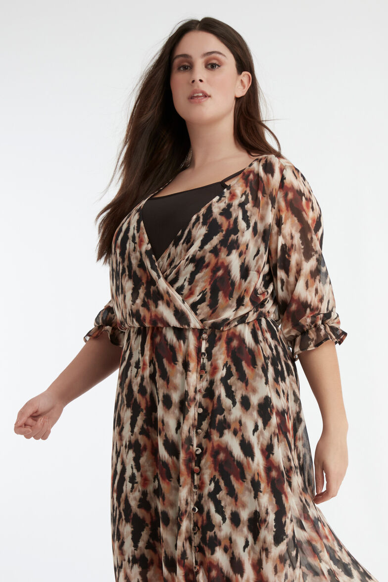 Robe portefeuille boutonn&eacute;e image number 6