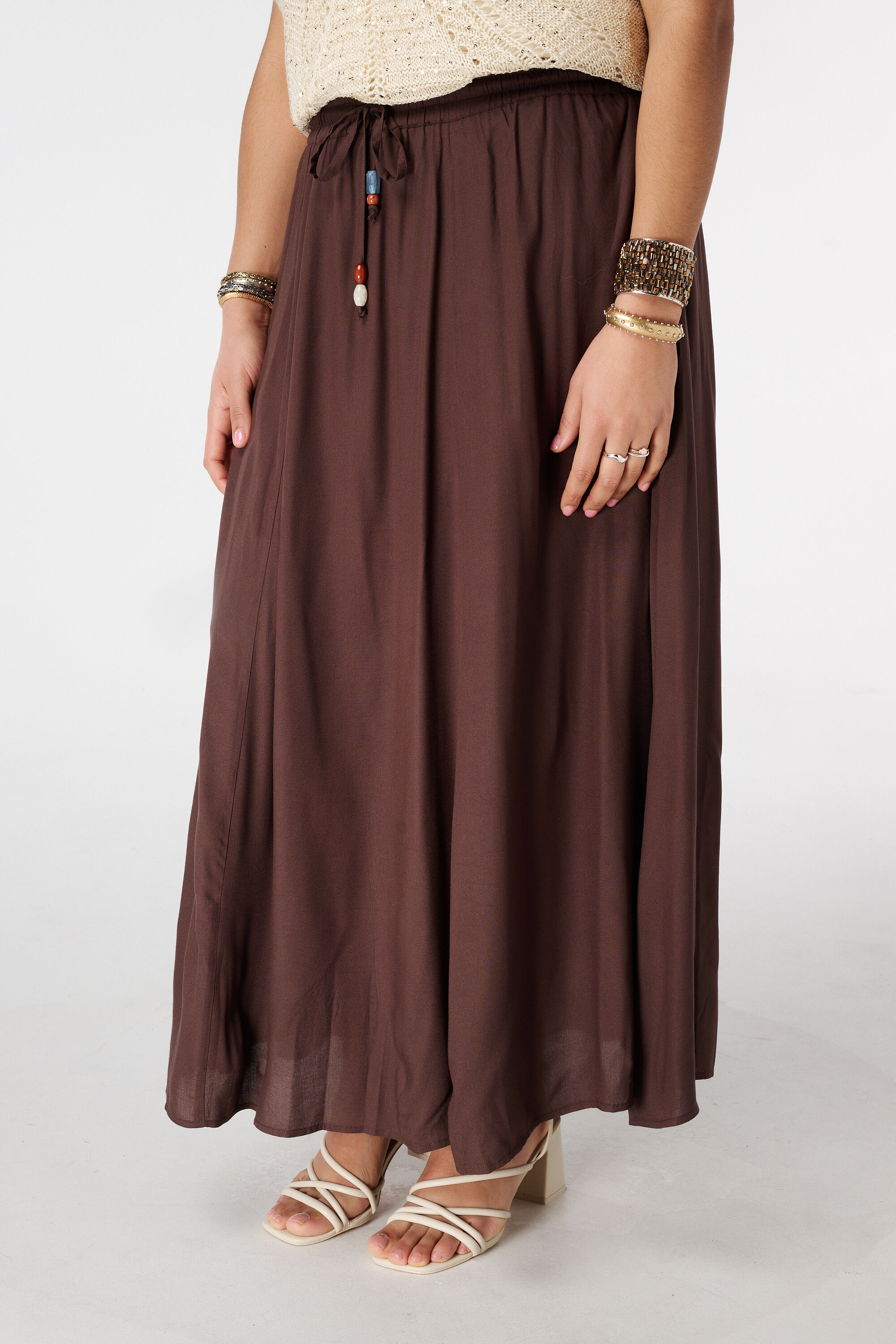 Jupe maxi avec taille &eacute;lastique image number 5