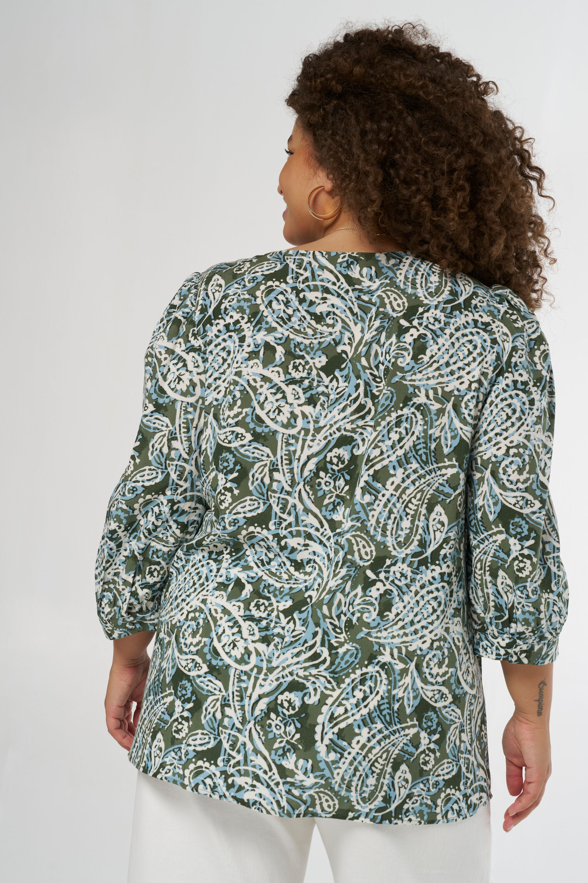 Chemisier &agrave; d&eacute;tails smock&eacute;s image number 3