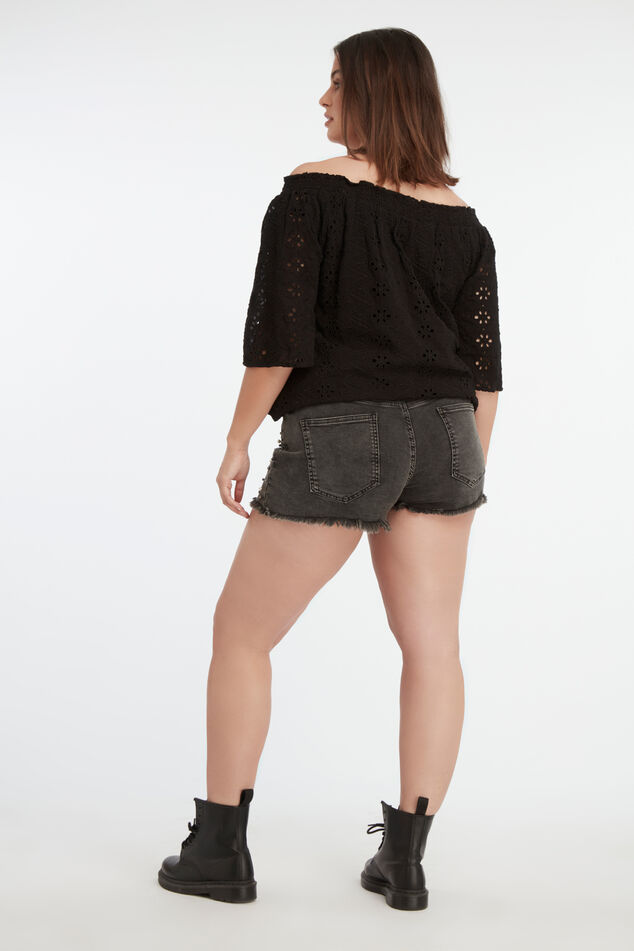 Short en denim avec clous image number 4