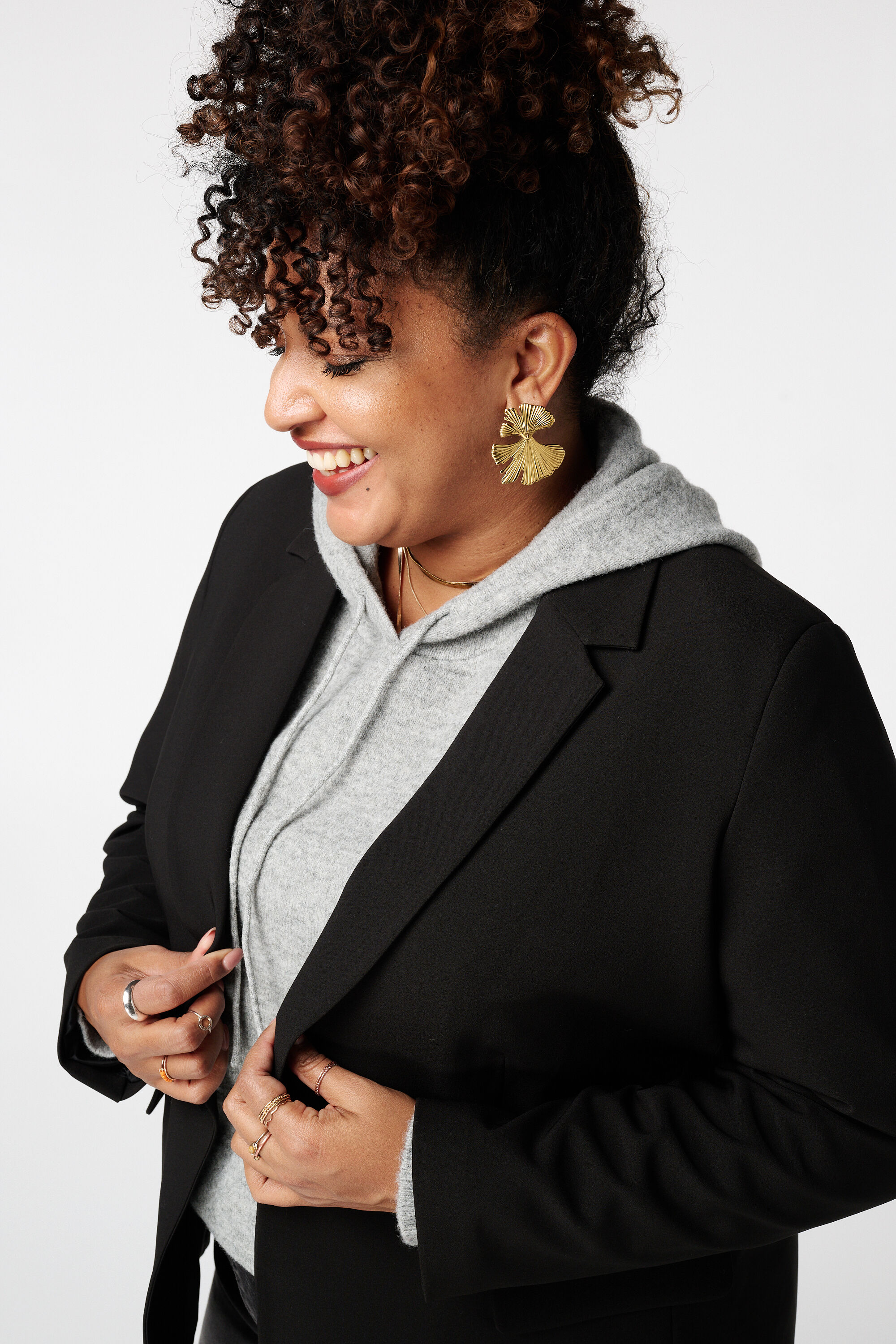 Veste blazer &agrave; un bouton image number 4