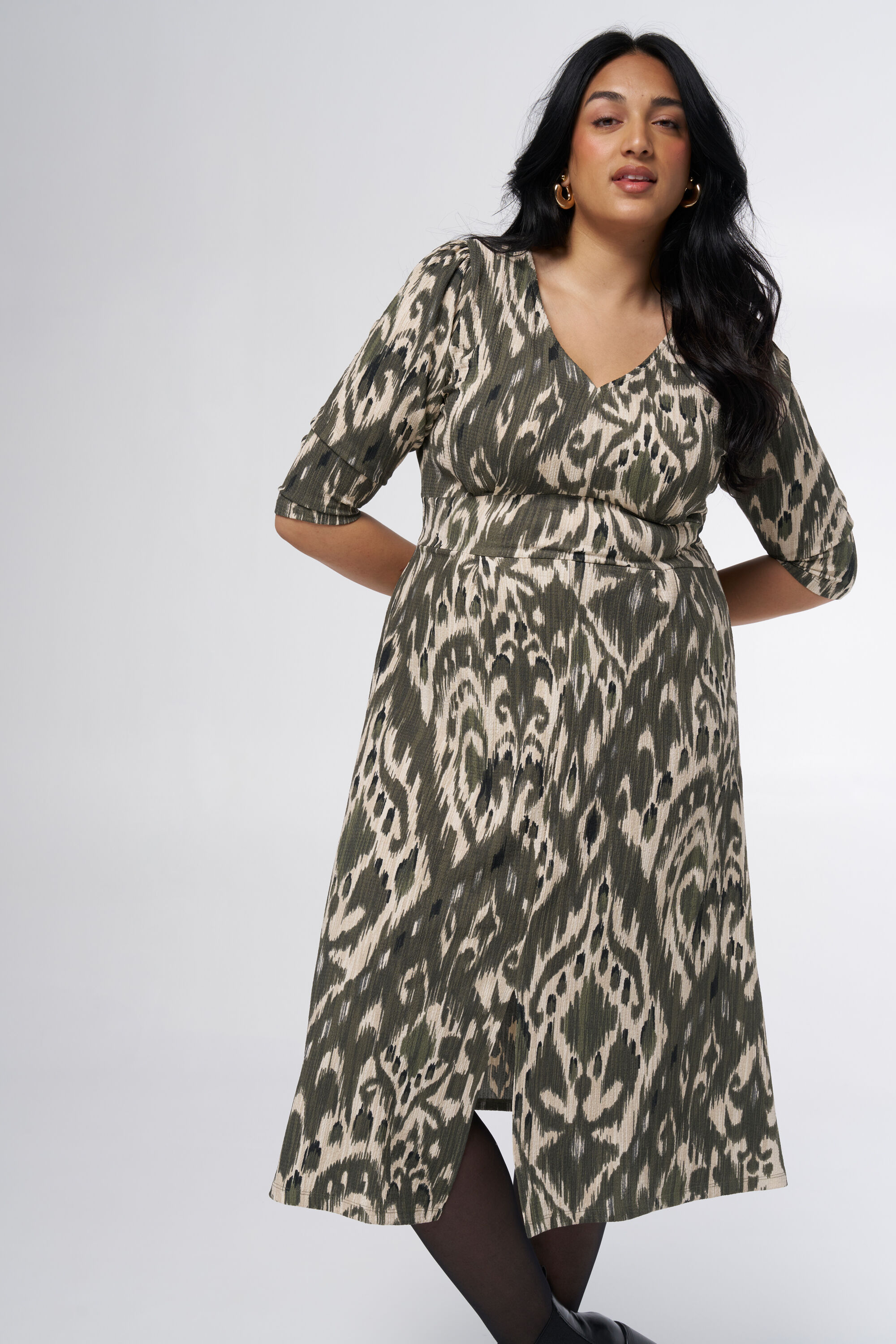 Robe avec poches et &agrave; imprim&eacute; image number 5