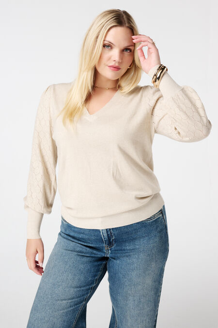 Pull avec lurex et détails sur les manches Pull avec lurex et détails sur les manches