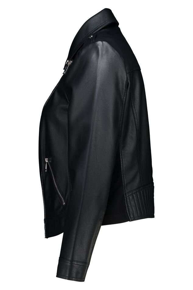 Veste style motard en similicuir image number 2