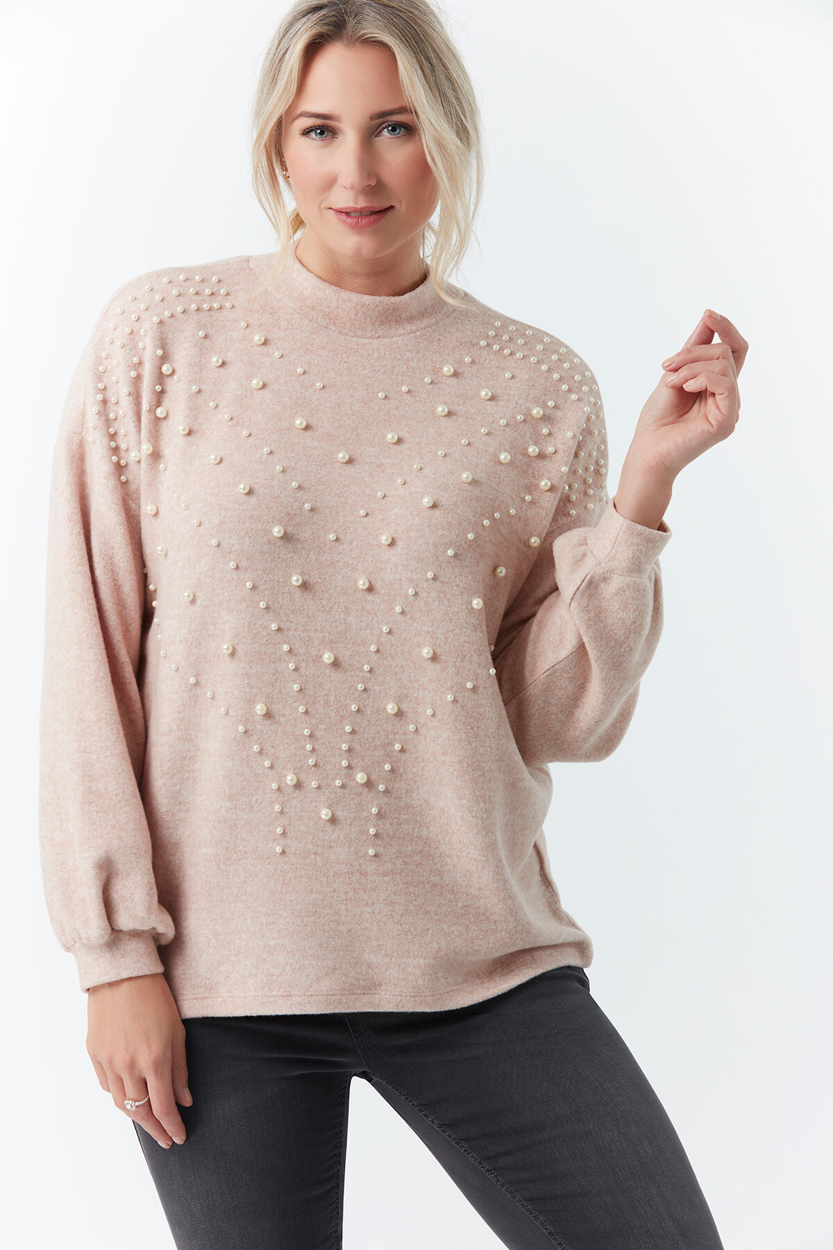 Pull shop avec perles