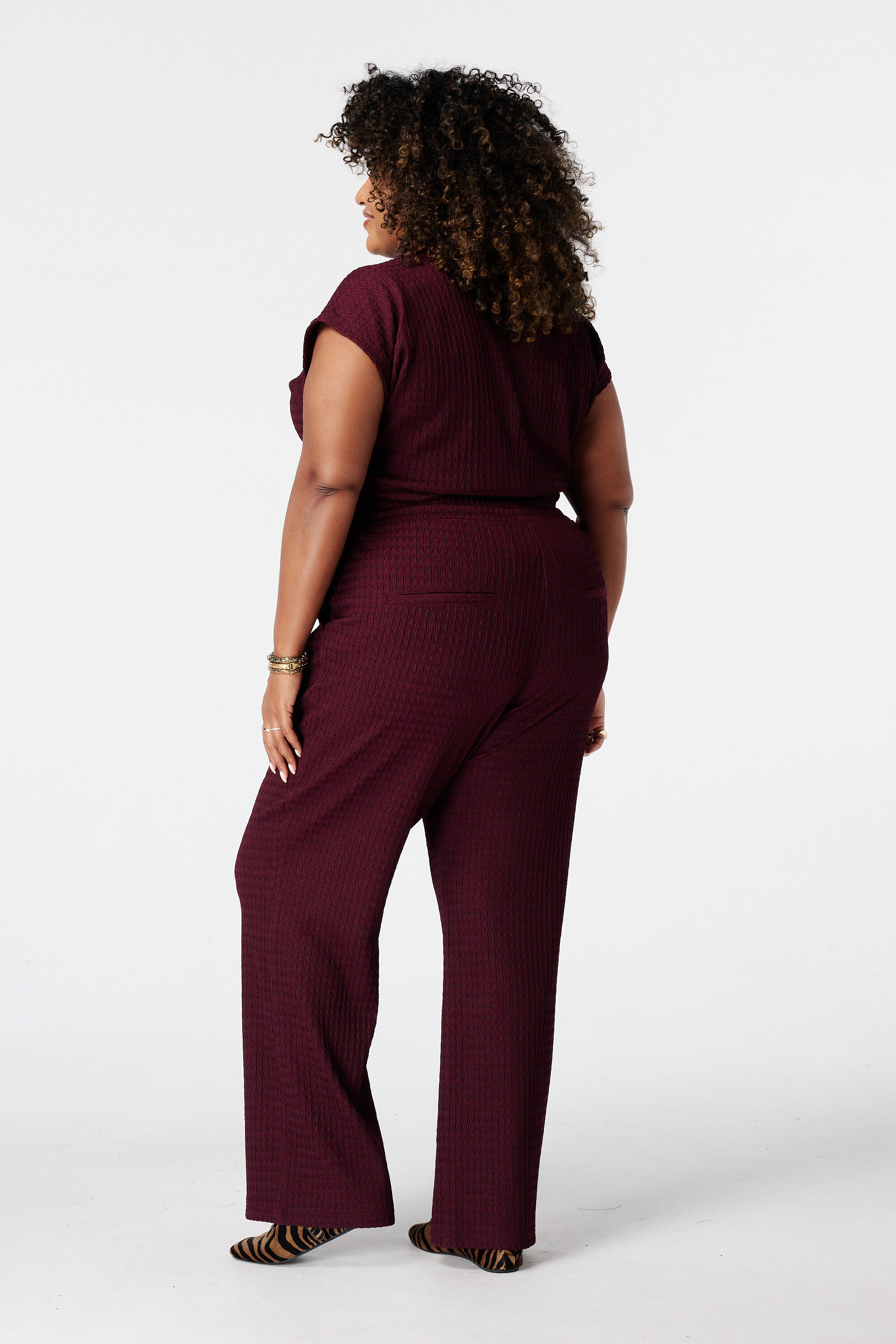 Pantalon avec taille &eacute;lastique image number 3
