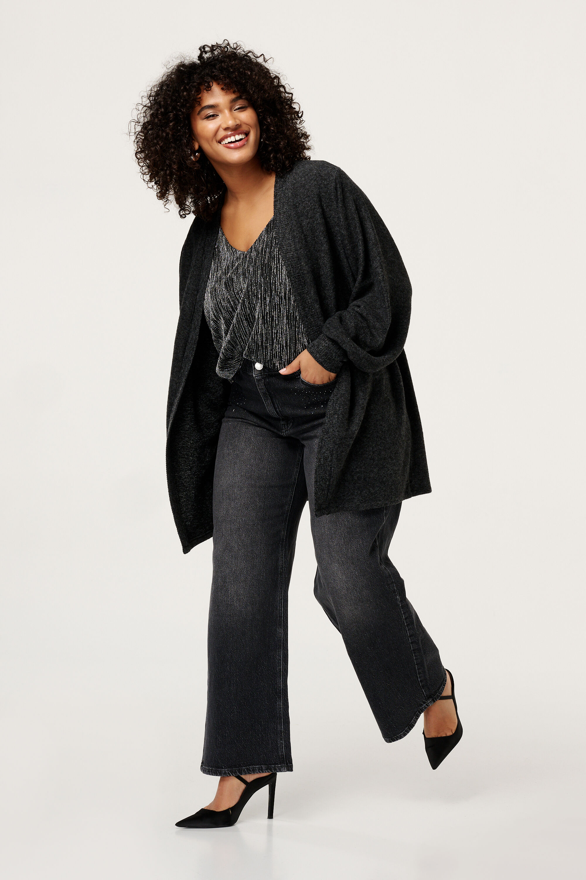 Cardigan &agrave; manches ballon image number 5