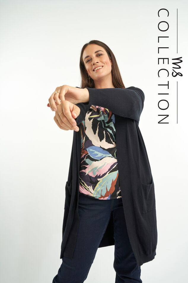 Cardigan ouvert en tricot fin image number 0