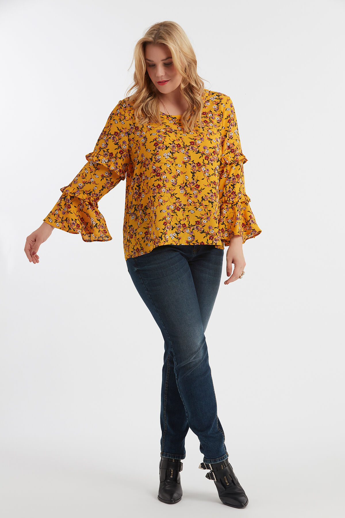 Blouse avec manches &agrave; volants image number 4