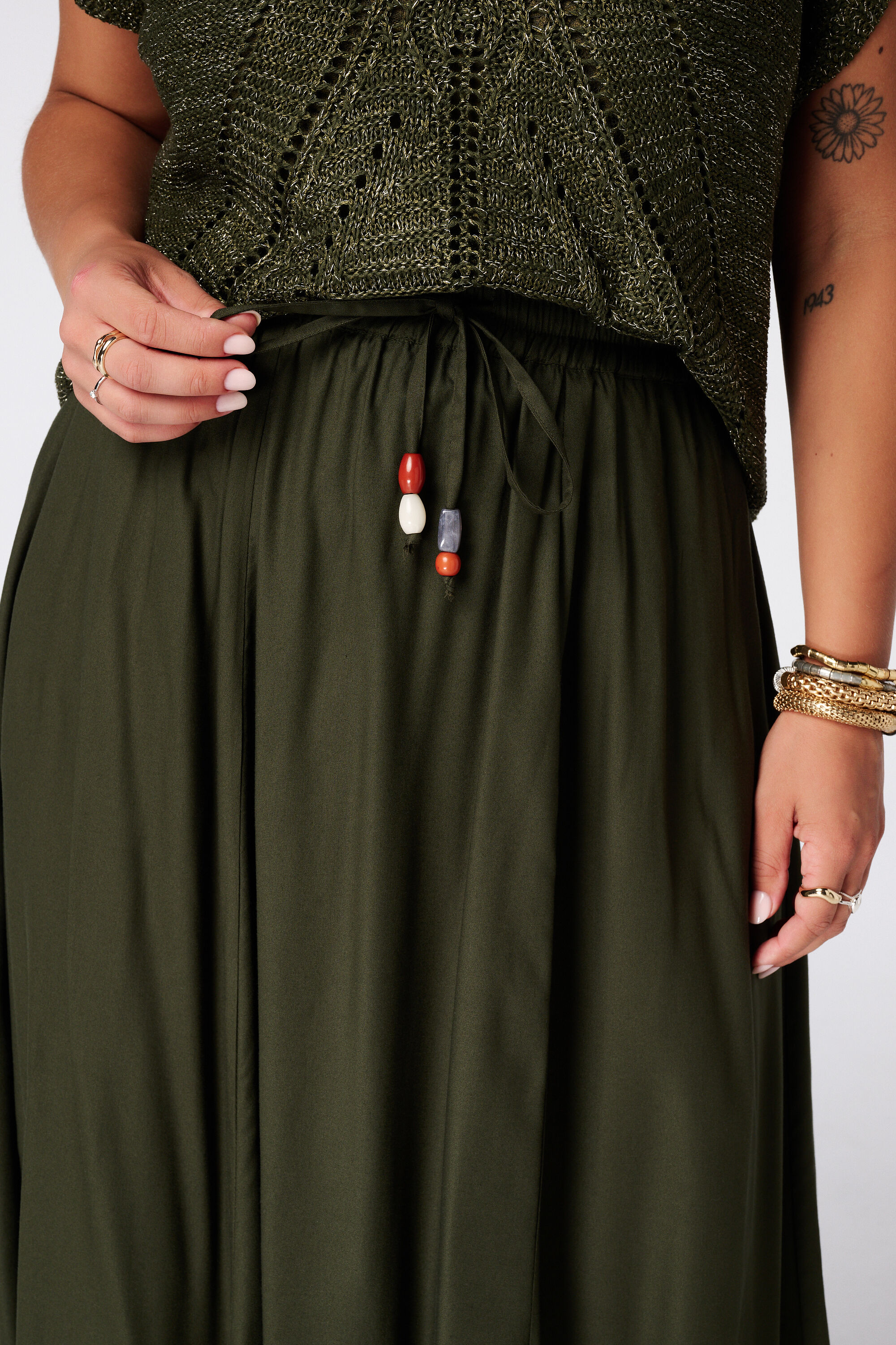 Jupe maxi avec taille &eacute;lastique image number 4