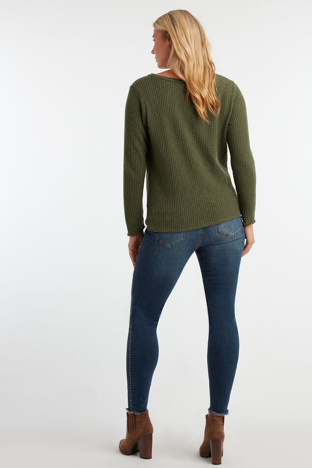 T-shirt manches longues au décor boutonné   image number 4