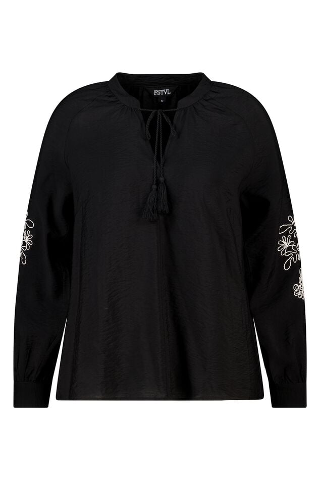 Blouse avec broderies sur les manches image number 1