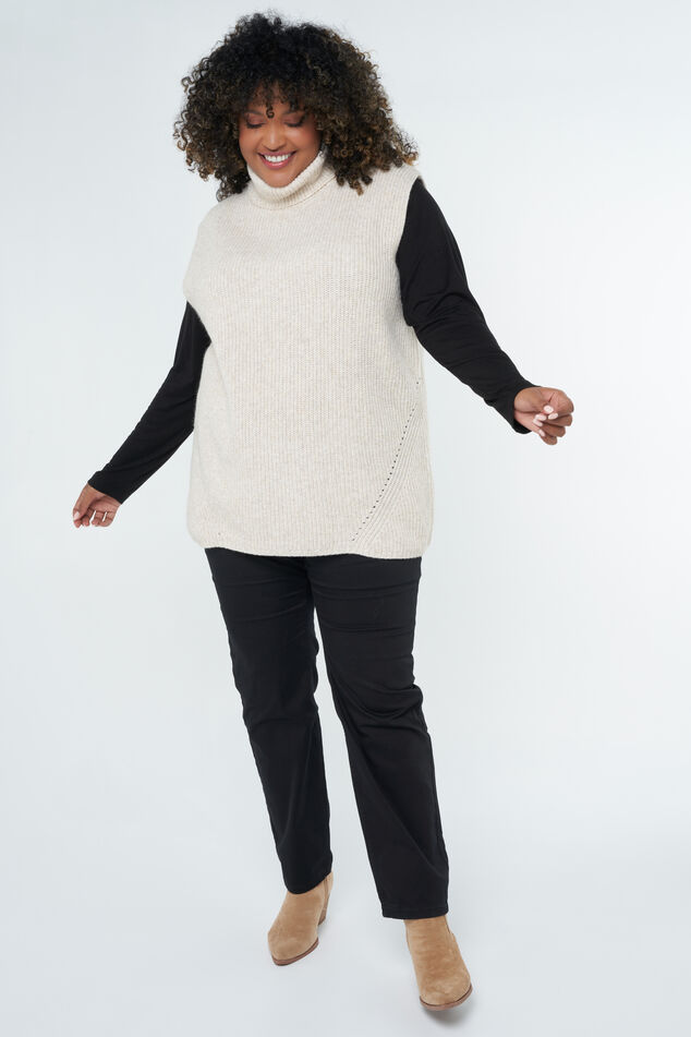 Spencer en maille avec col roulé image number 5