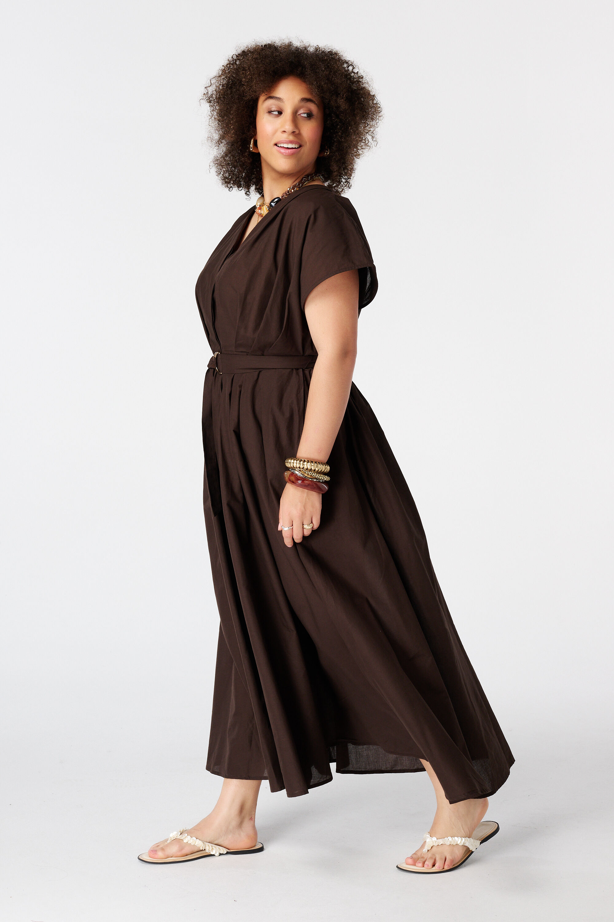 Robe maxi avec ceinture image number 5