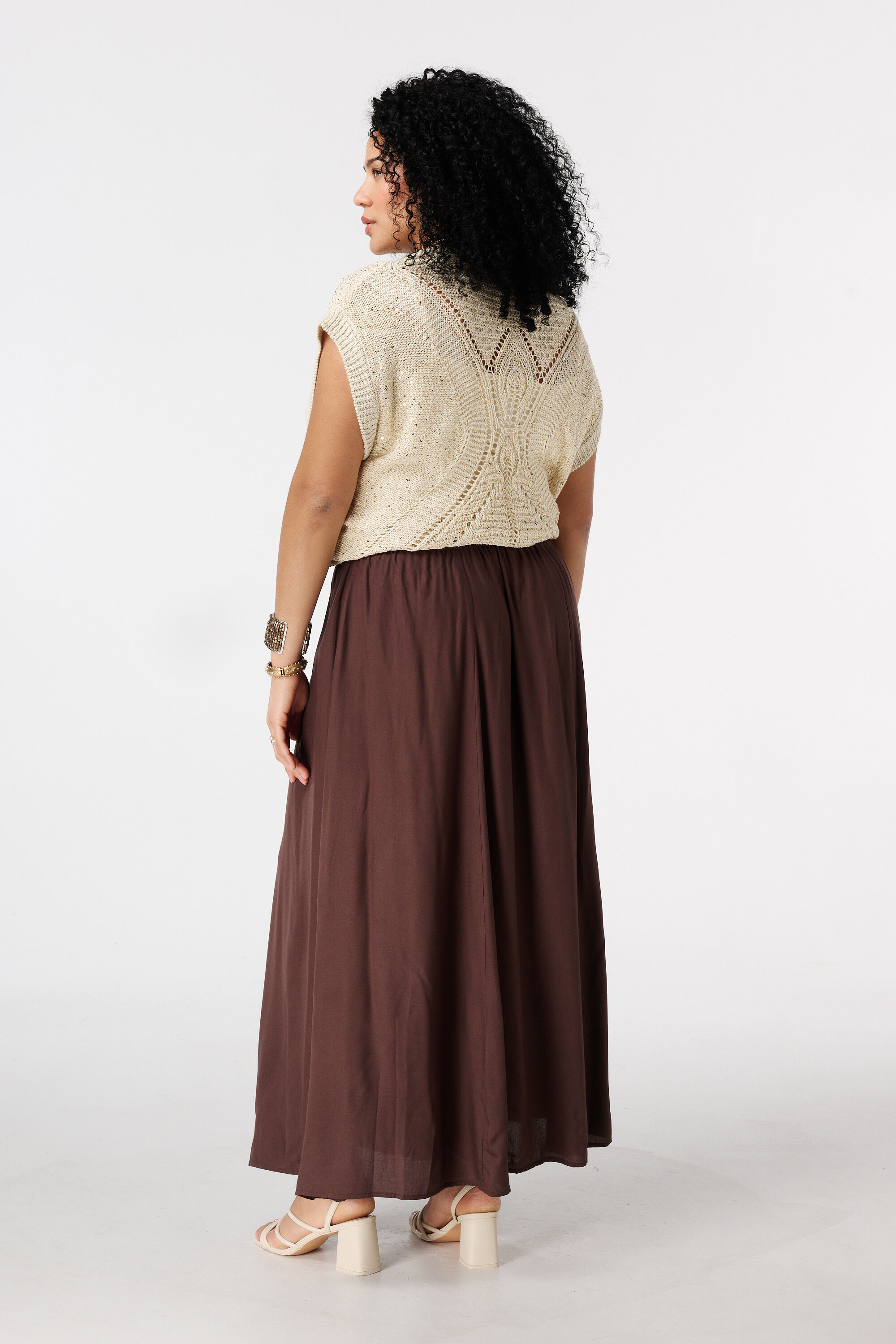 Jupe maxi avec taille &eacute;lastique image number 3