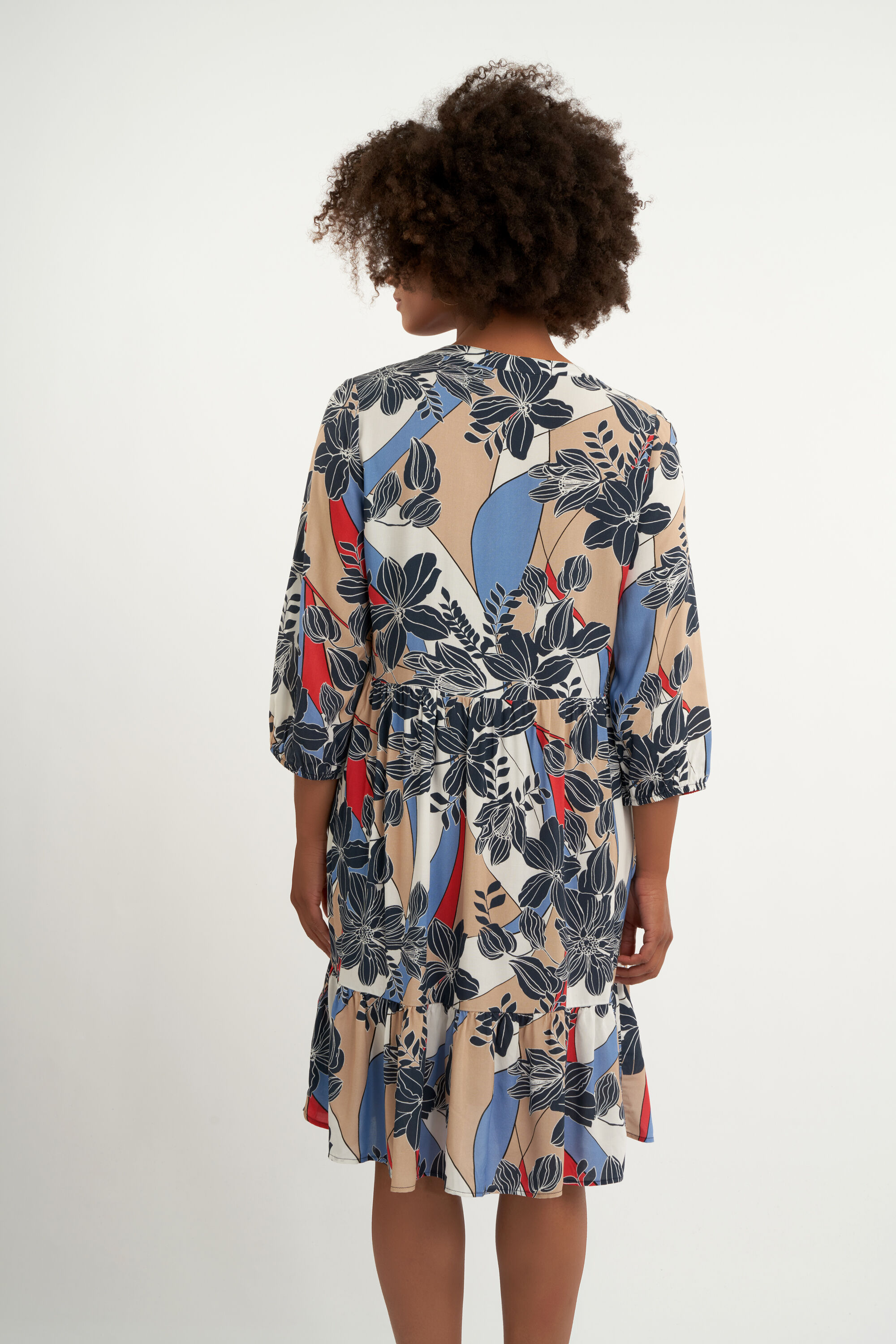 Robe coupe trap&egrave;ze &agrave; imprim&eacute;  image number 4