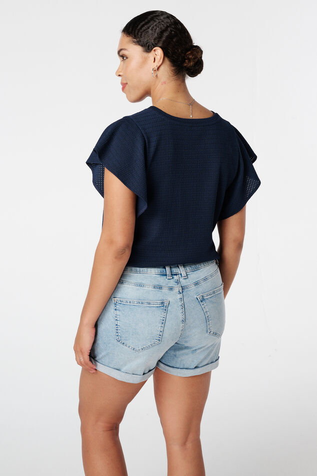 Short en jean avec tissu extensible image number 3