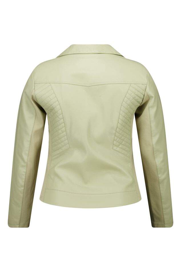 Veste au look en cuir et aux détails argentés. image number 2