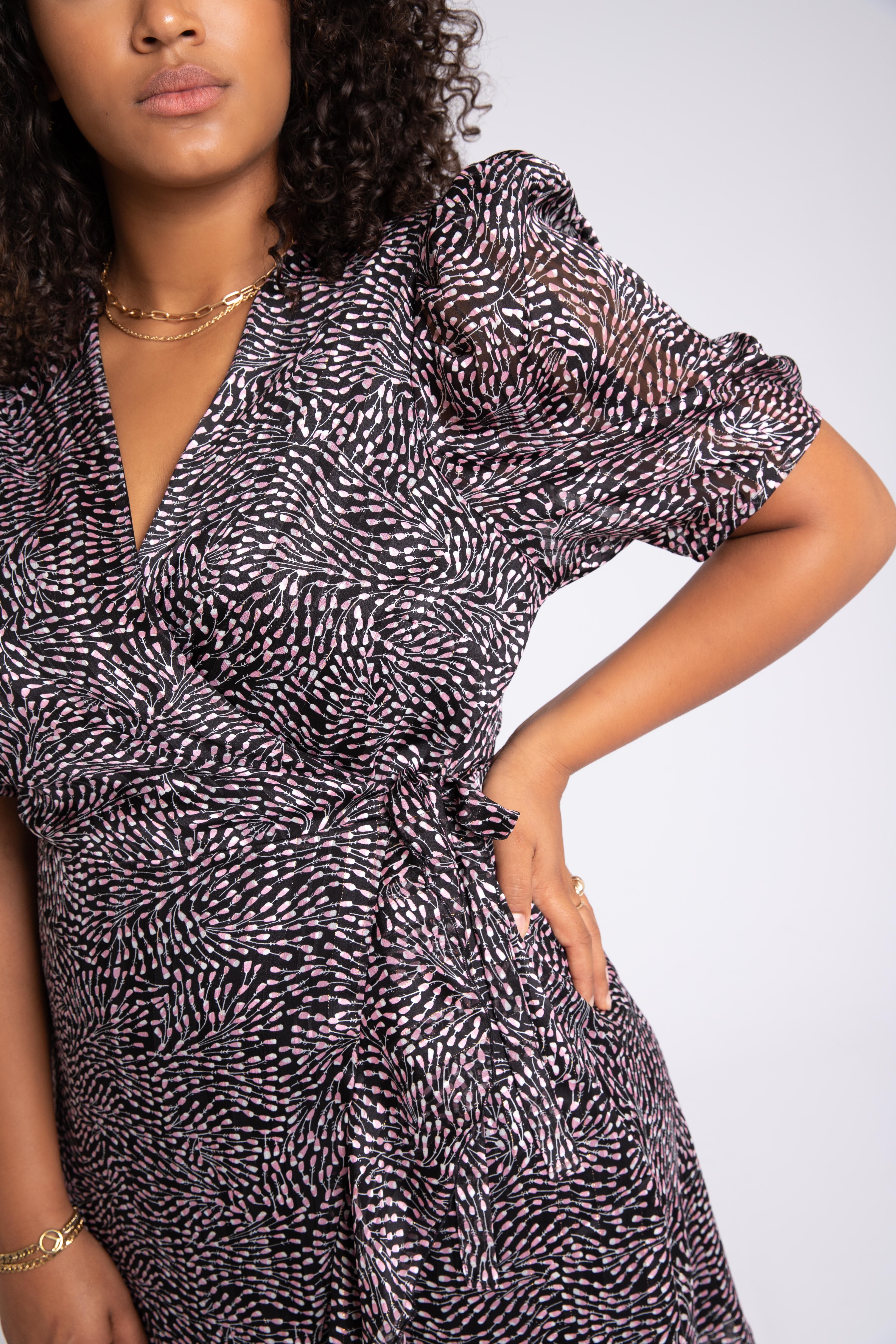 Robe portefeuille &agrave; imprim&eacute; image number 5