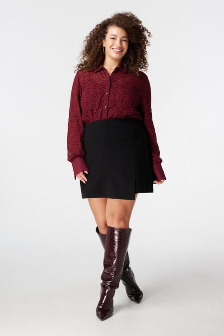 Jupe à rabat et taille élastique Jupe à rabat et taille élastique