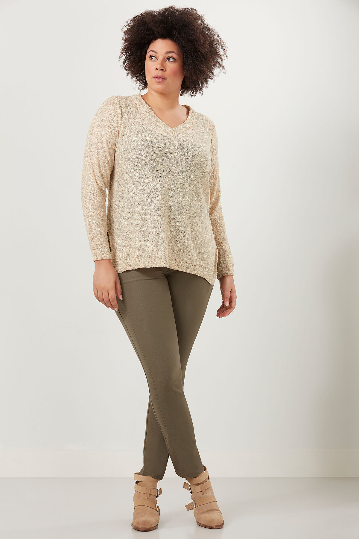 Pantalon avec fermeture &Eacute;clair image number 4