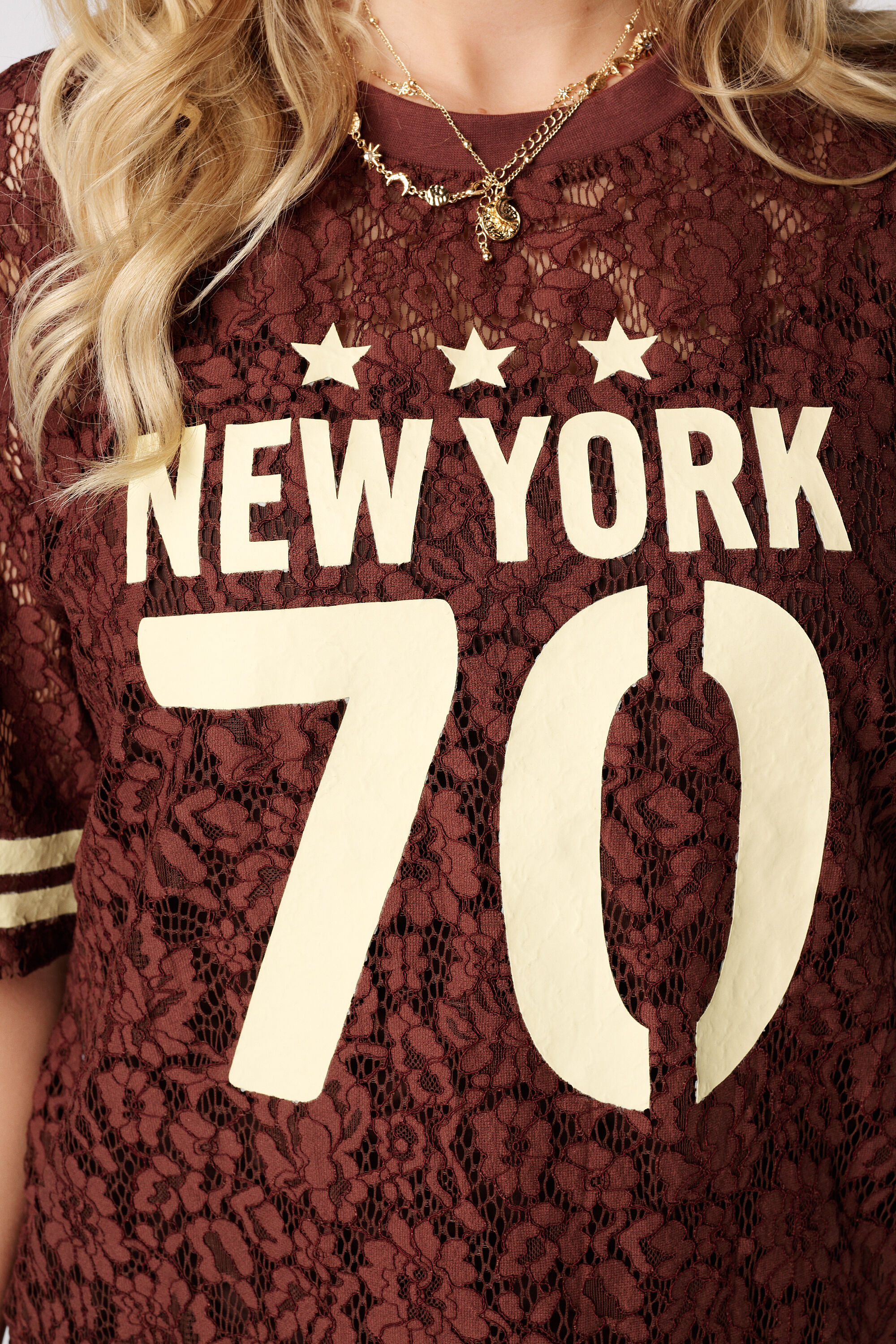Top en dentelle style jersey image number 6