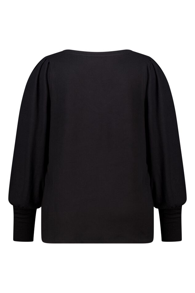 Pull finement tricoté à manches bouffantes image number 2