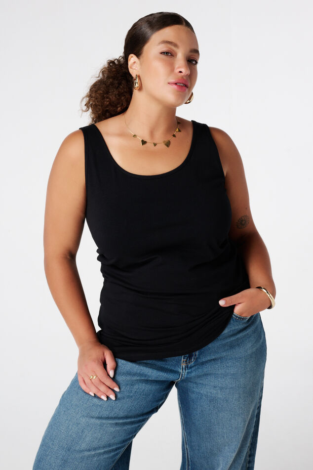 Lot de 2 maillots de corps extra longs en coton image number 0