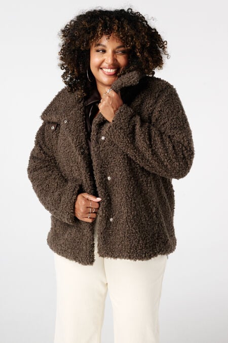 Veste douce avec boutons-pression Veste douce avec boutons-pression