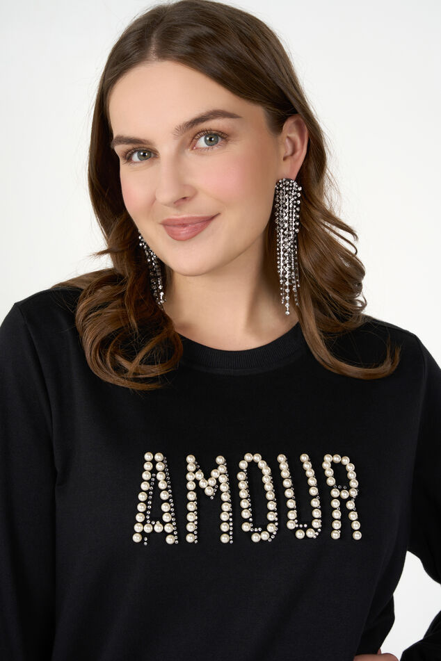 Robe pull avec inscription « Amour »  image number 5