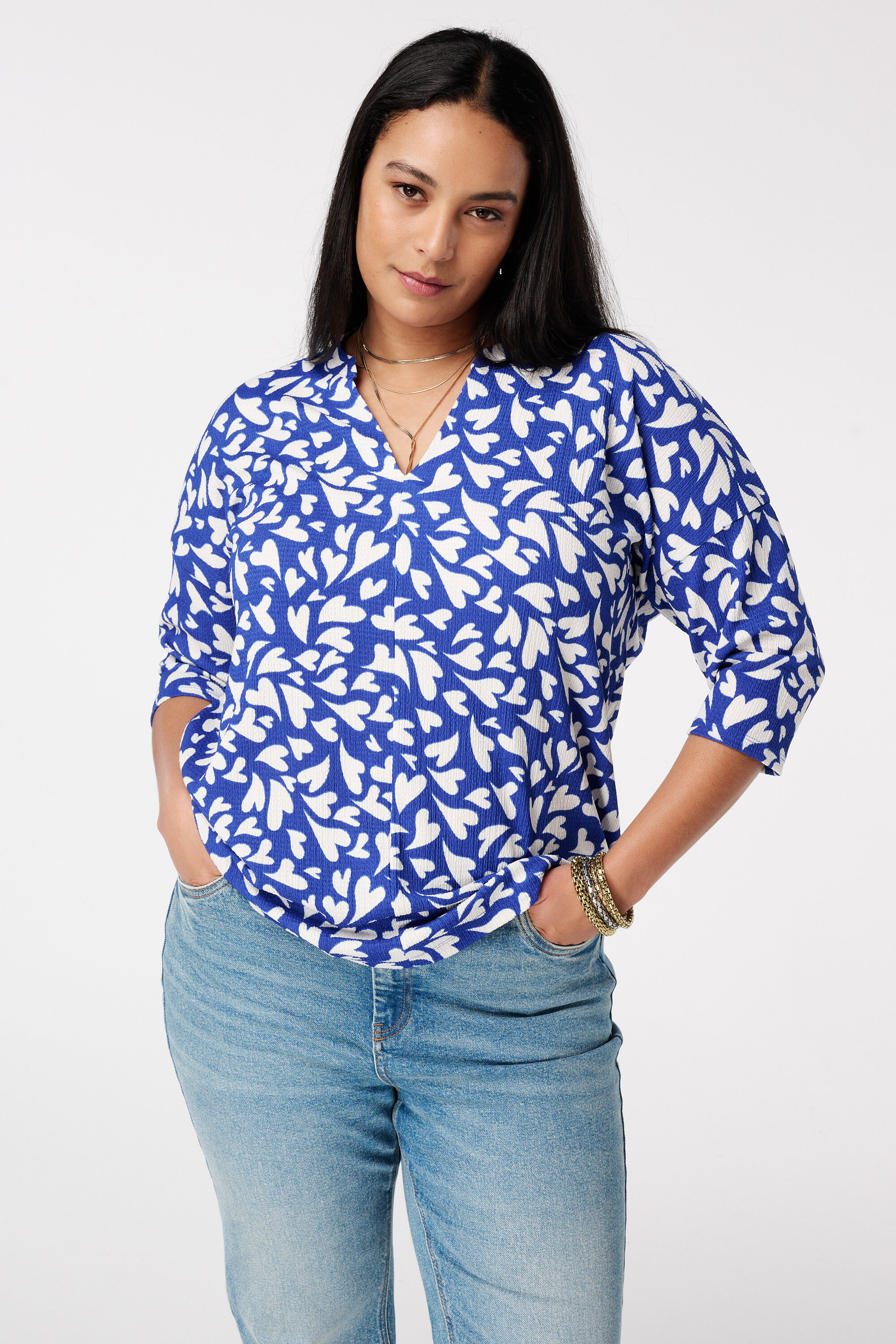 Top &agrave; manches trois-quarts