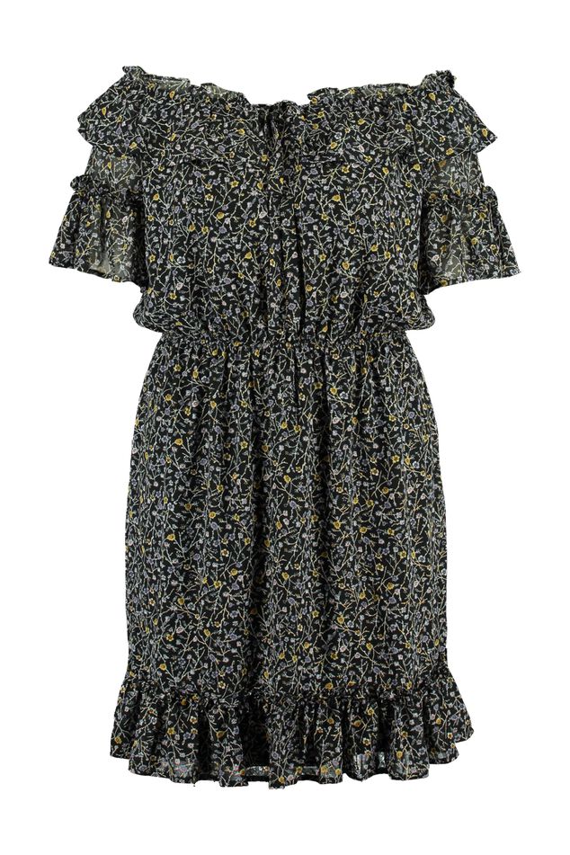 Robe à imprimé et à épaules dénudées image number 2