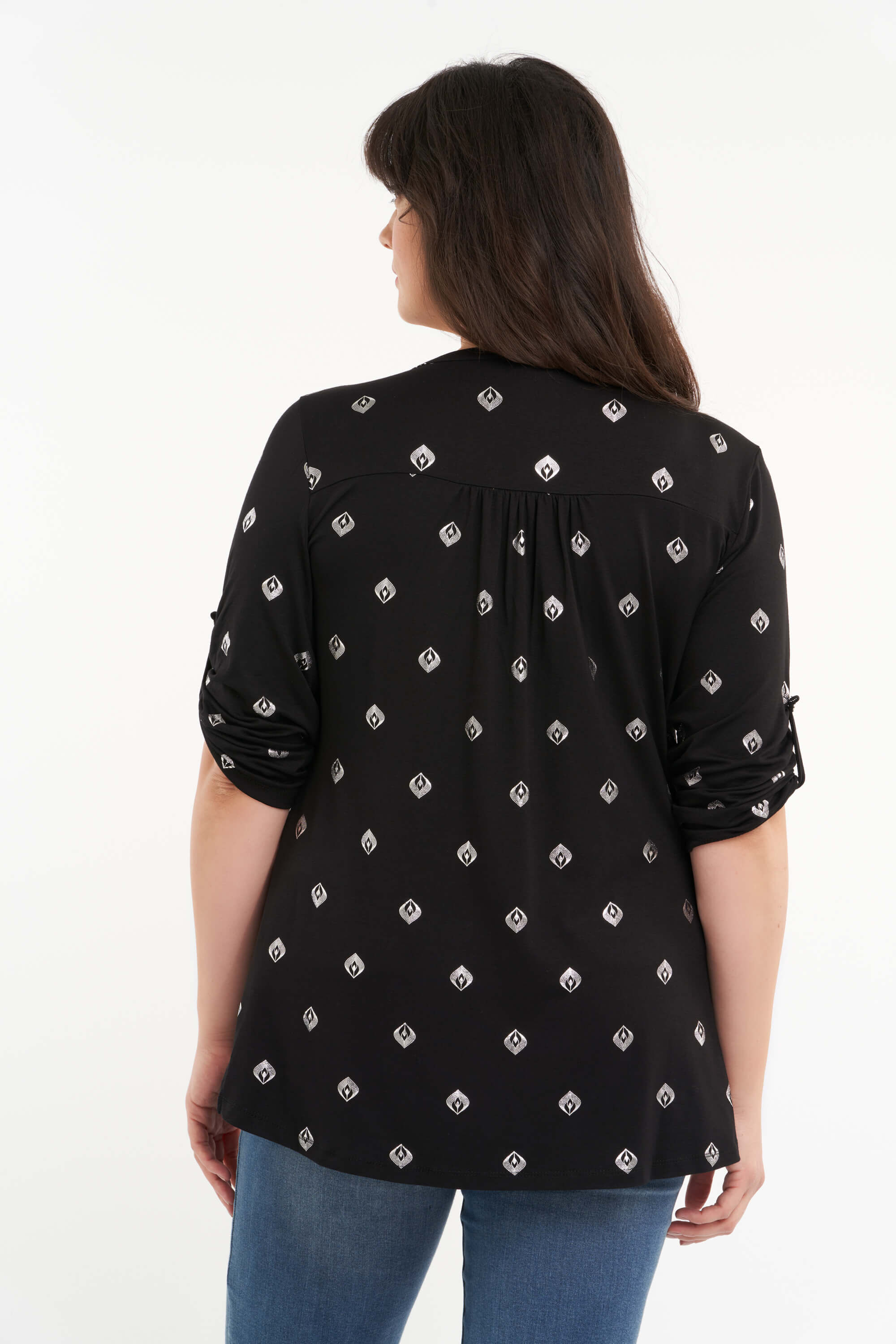 Haut &agrave; imprim&eacute; de feuilles  image number 3