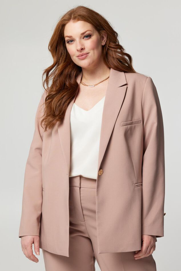 Blazer ample avec bouton doré image number 5