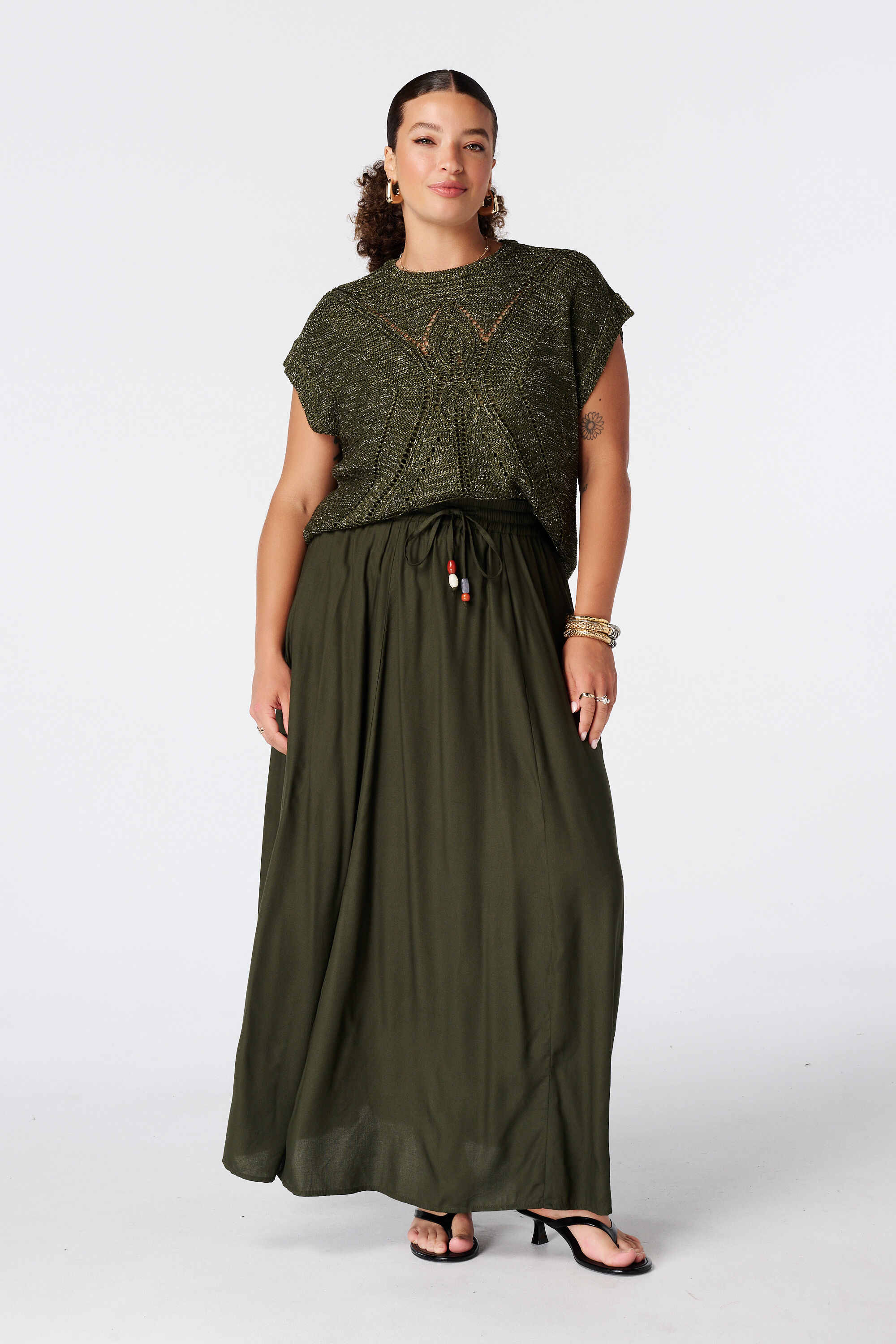 Jupe maxi avec taille &eacute;lastique